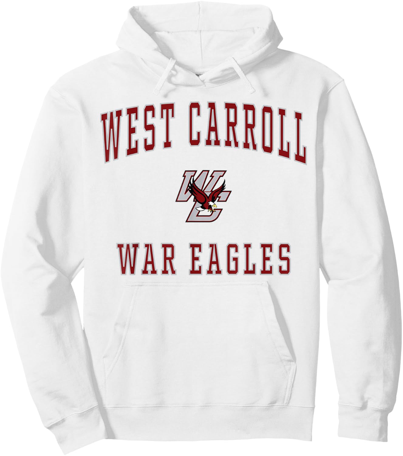 West Carroll High School War Eagles Hoodie - Hoodie | White