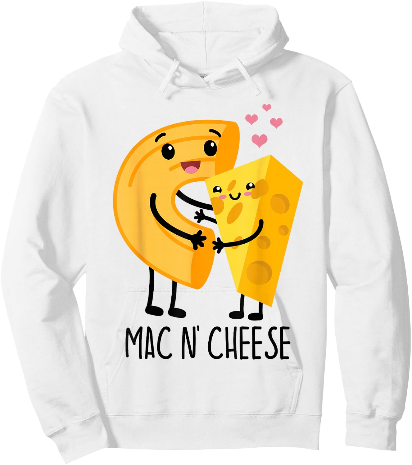 Funny Mac N Cheese Love Food Gift Hoodie - Hoodie | White