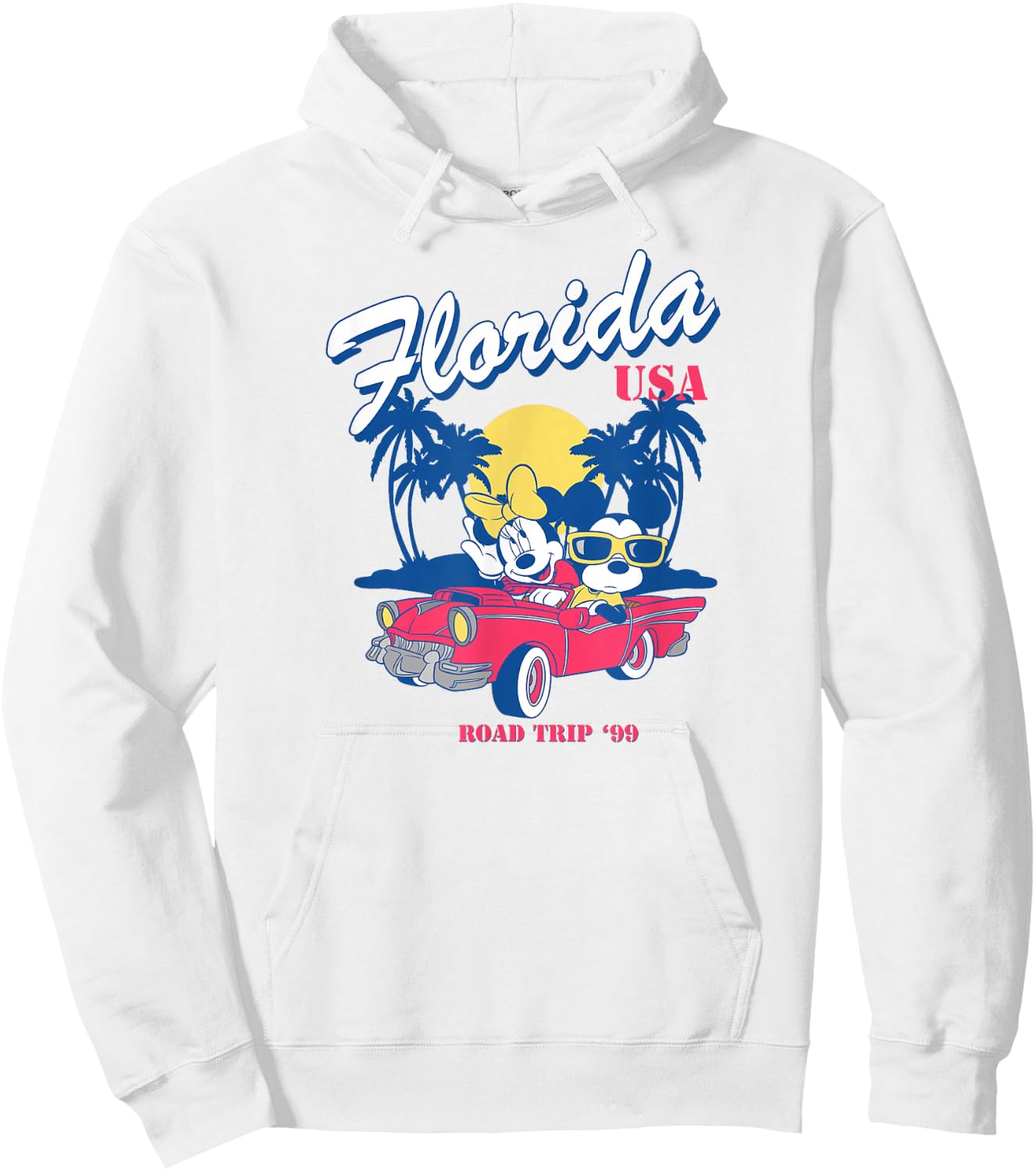 Disney Mickey And Friends Road Trip To Florida USA Vintage Hoodie - Hoodie | White