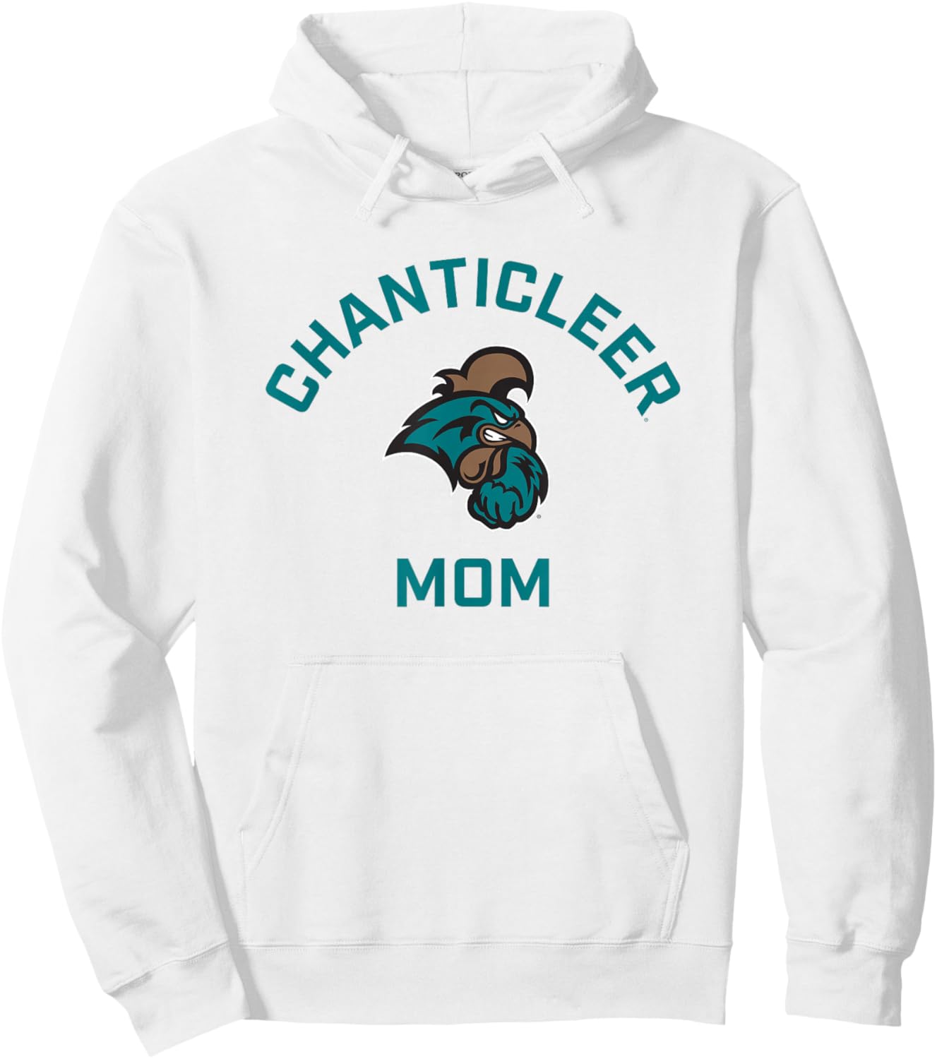 Coastal Carolina University Chanticleers Arched Mom Hoodie - Hoodie | White