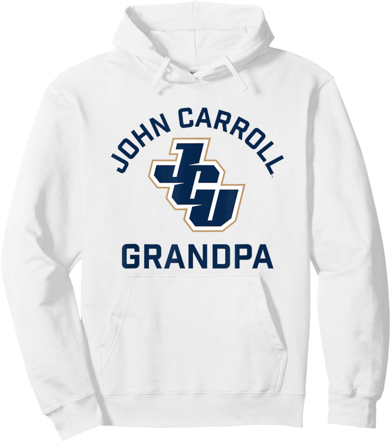 John Carroll University Blue Streaks Arched Grandpa Hoodie - Hoodie | White
