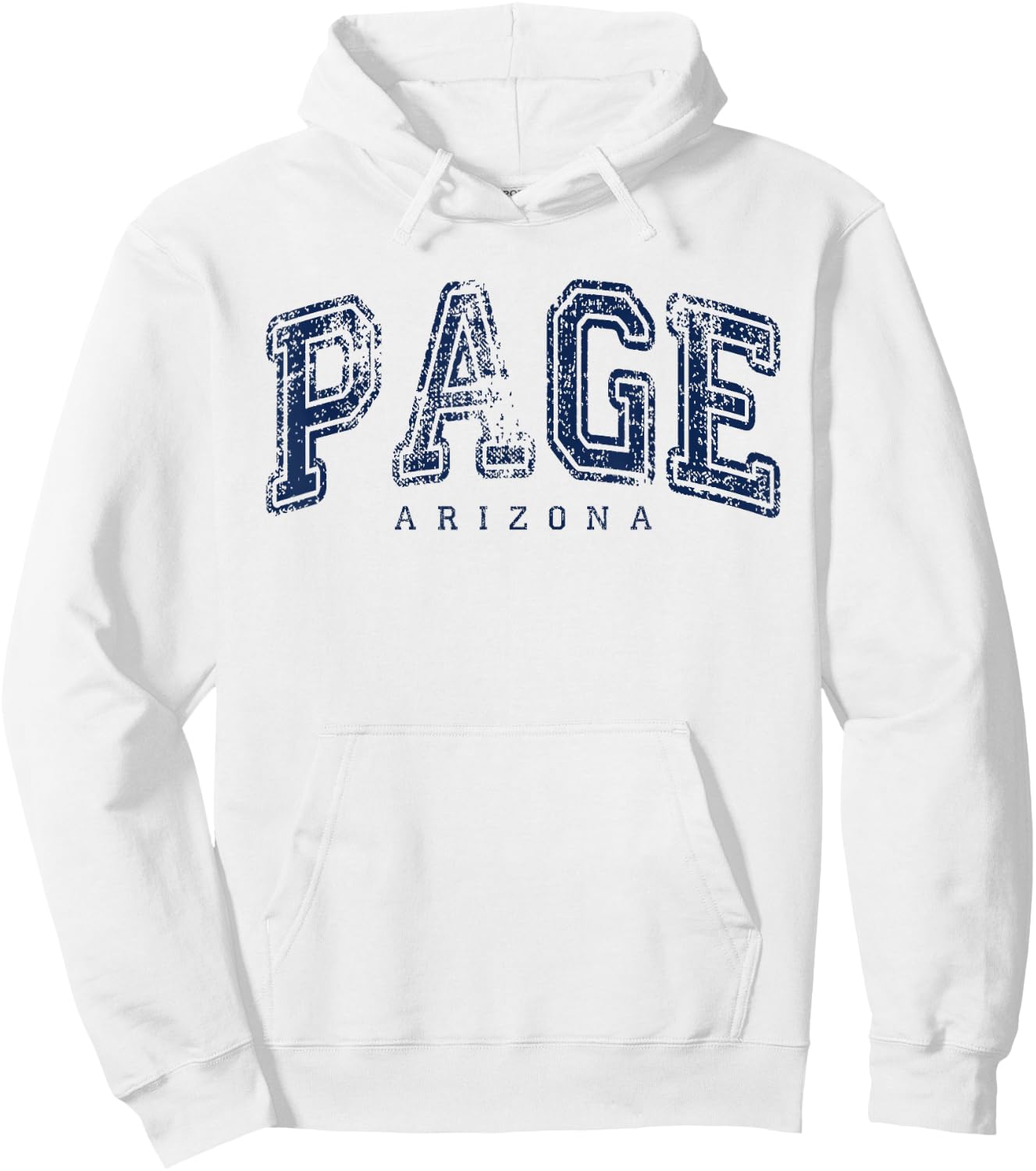 Page Arizona Vintage Retro US City State Travel Hoodie - Hoodie | White