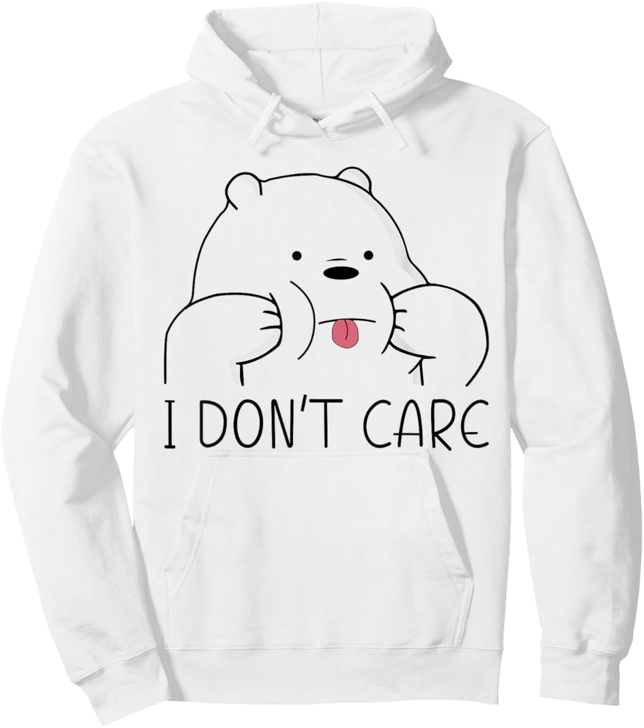I Don't Care Bear Women Men Children Funny Bear Hoodie - Hoodie | White