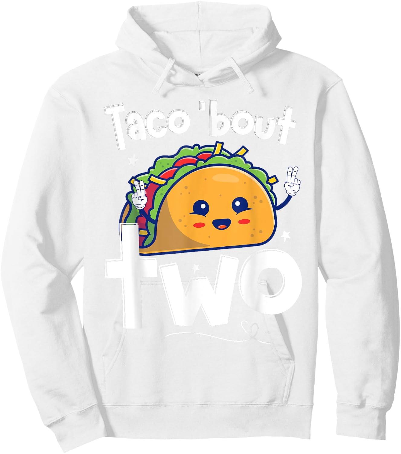 Cute 2 year old Boys Girls 2nd Second Birthday Taco bout two Hoodie - Hoodie | White