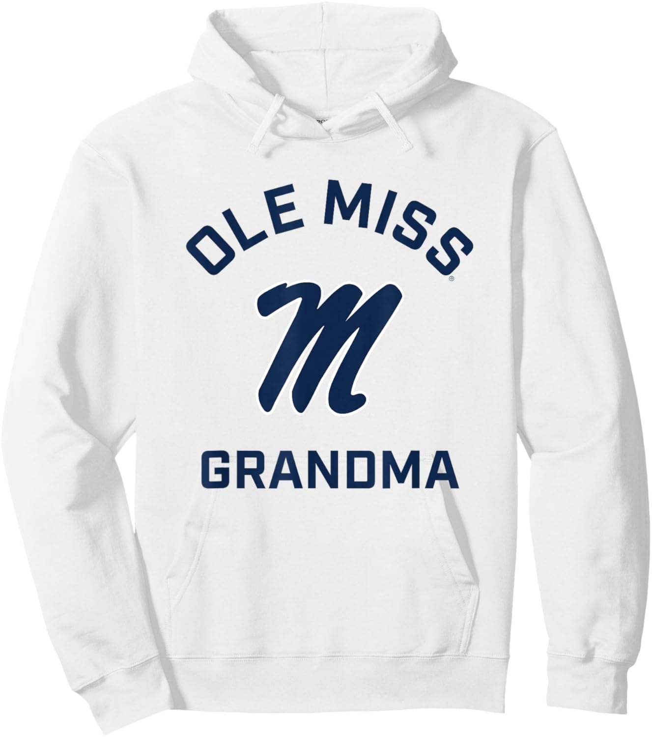 Ole Miss Rebels Arched Grandma Hoodie - Hoodie | White