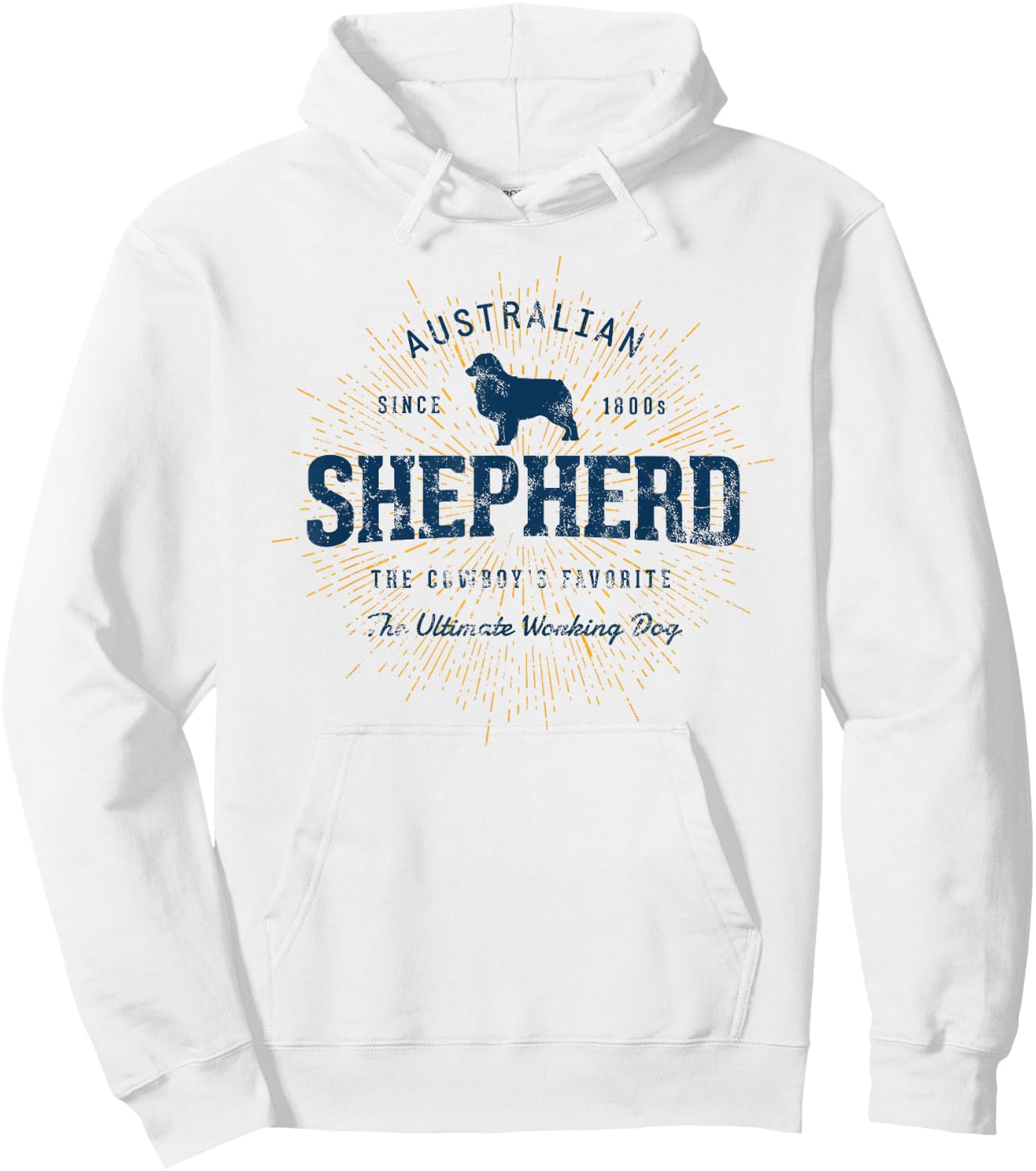 Retro Vintage Australian Shepherd Hoodie - Hoodie | White