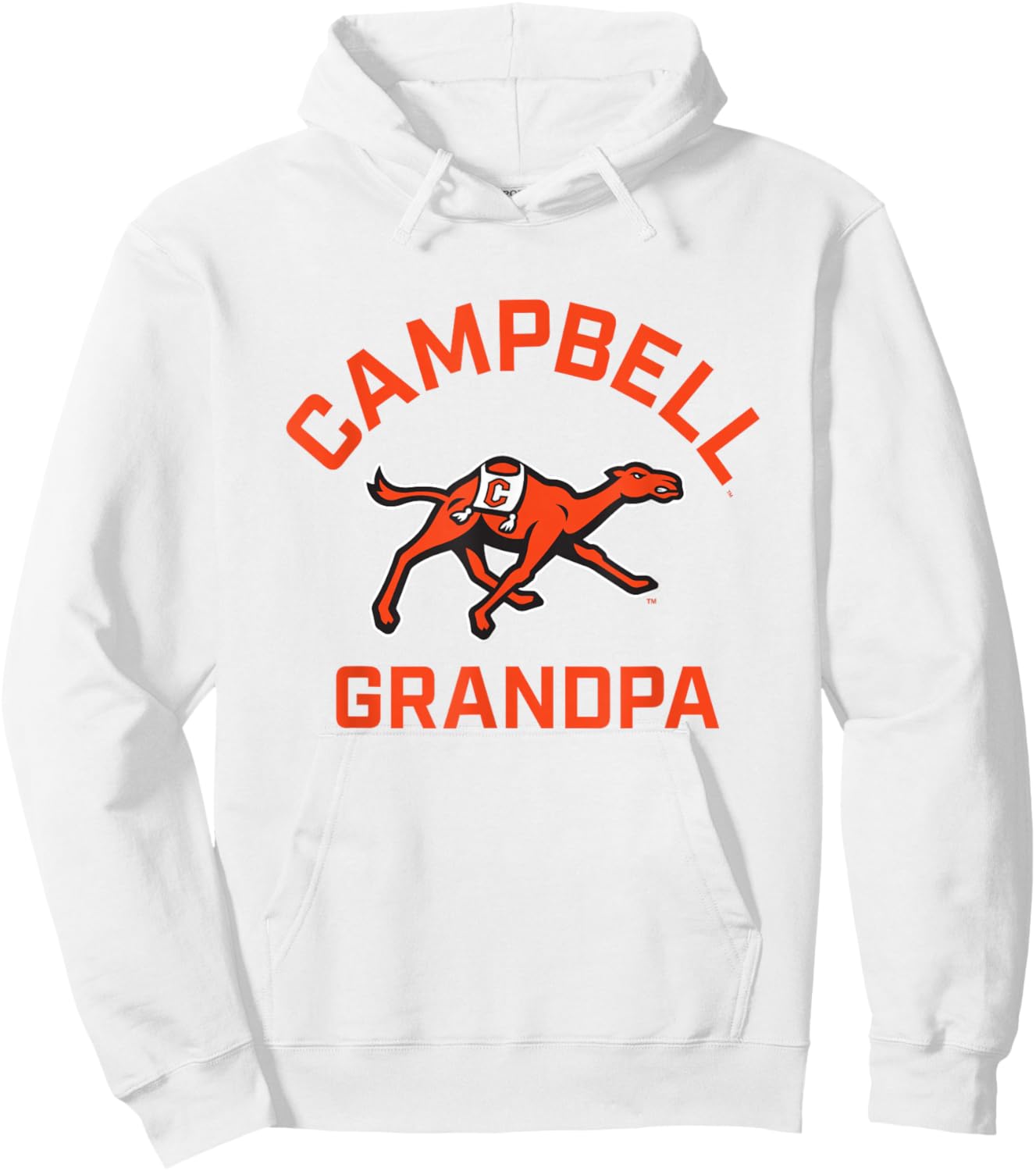 Campbell University Fighting Camels Arched Grandpa Hoodie - Hoodie | White