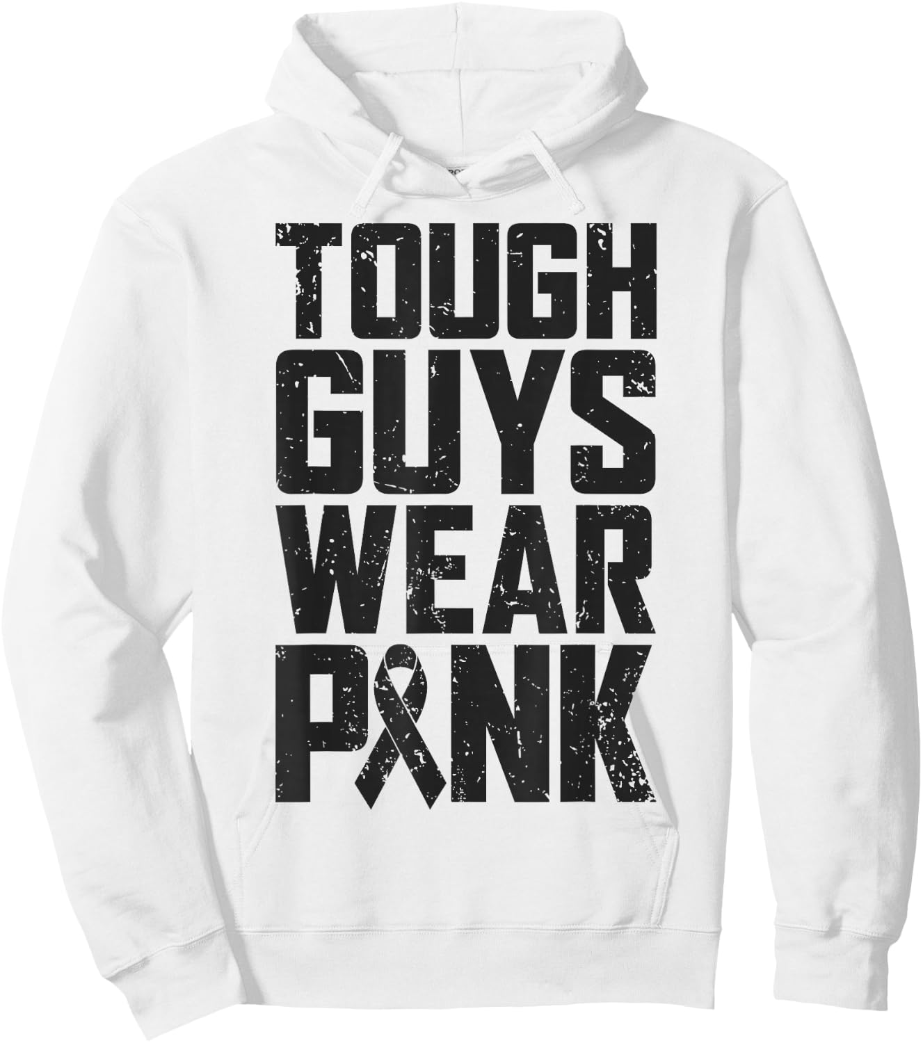 Tough Guys Wear Pink Breast Cancer Awareness Men Boys Gifts Hoodie - Hoodie | White