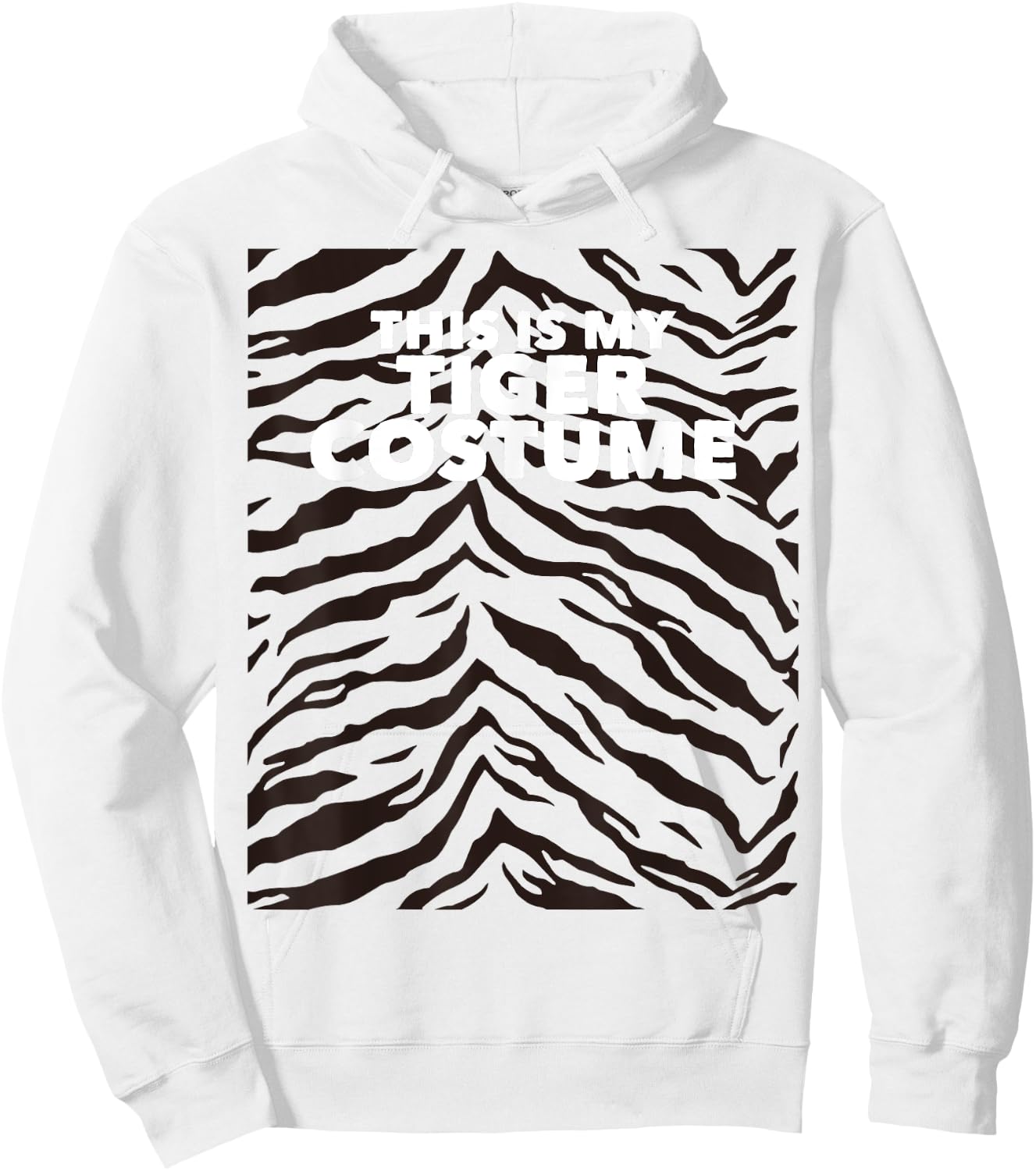 Tiger Simple Halloween This is My Tiger Costume Animal Print Hoodie - Hoodie | White