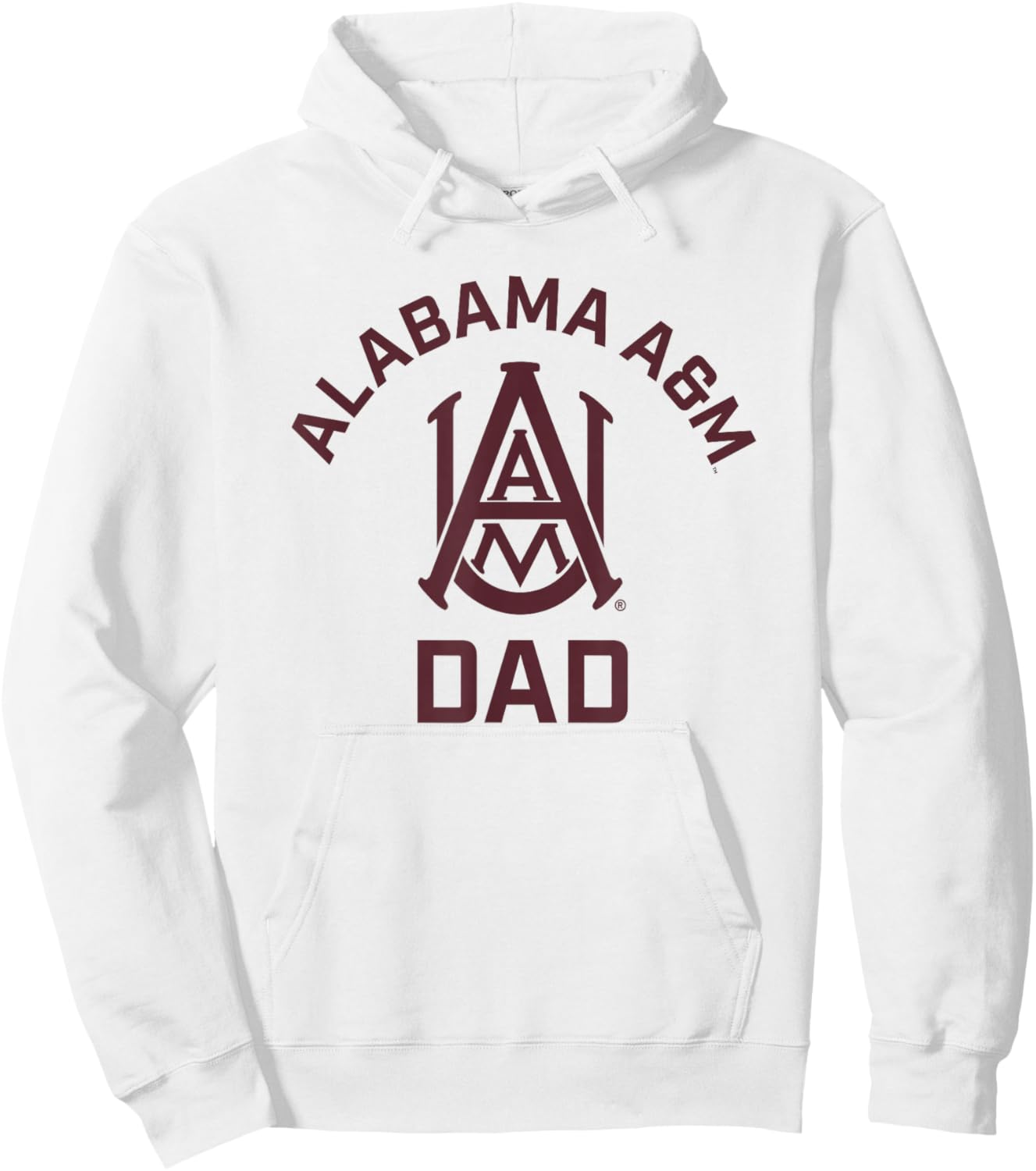 Alabama A&M University Bulldogs Arched Dad Hoodie - Hoodie | White