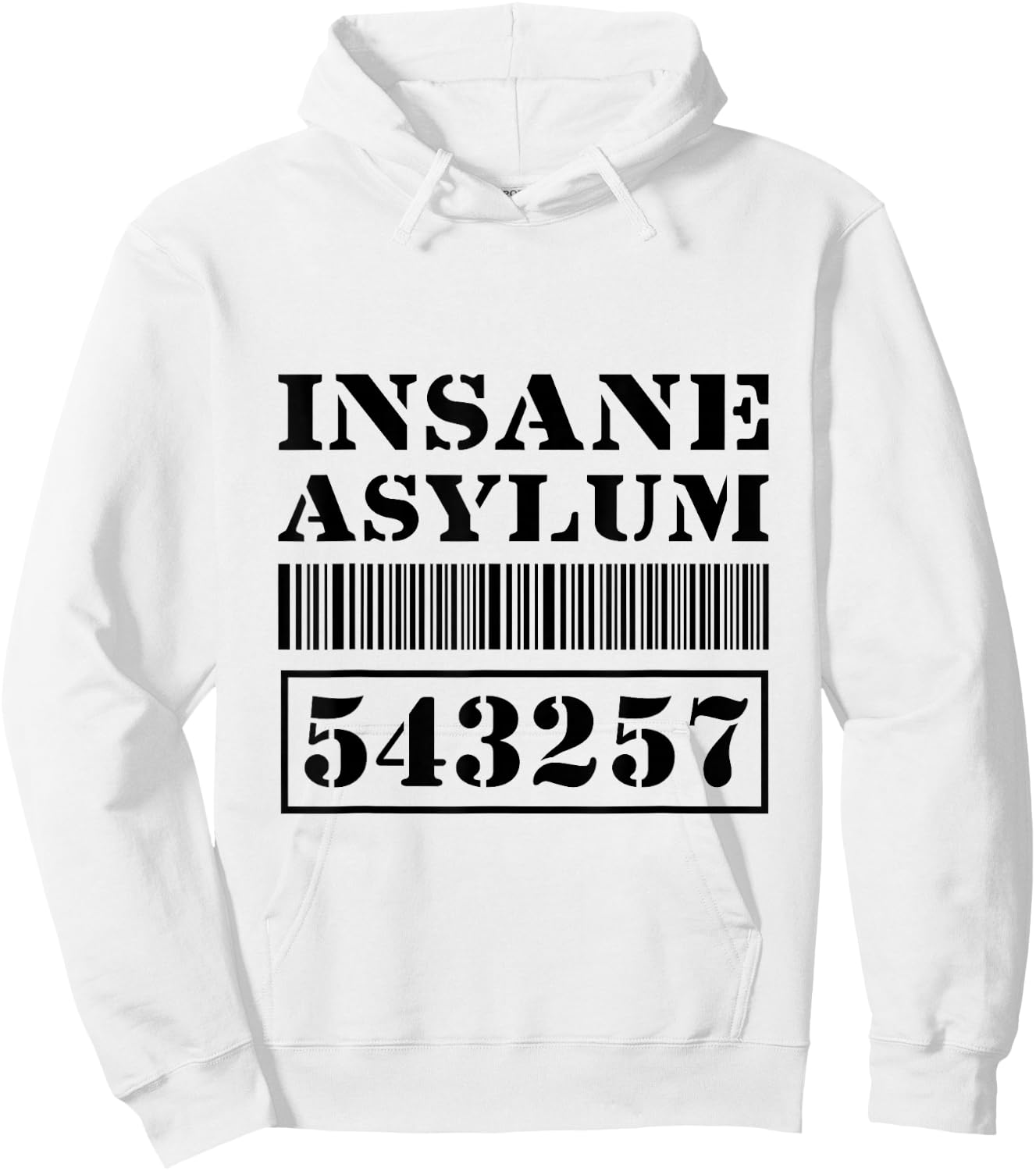 Insane Asylum Inmate Hoodie - Hoodie | White