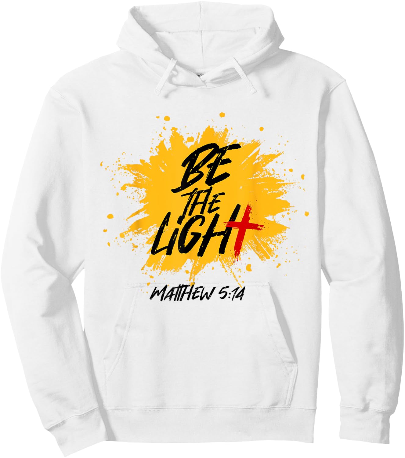 Christian Bible Verse Be The Light Matthew 5:14 Hoodie - Hoodie | White