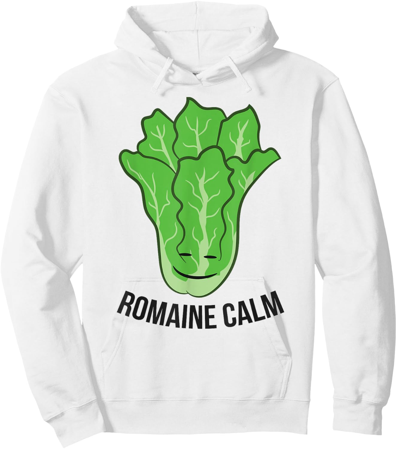 Romaine Calm Funny Lettuce Vegan Vegetarian Romaine Hoodie - Hoodie | White