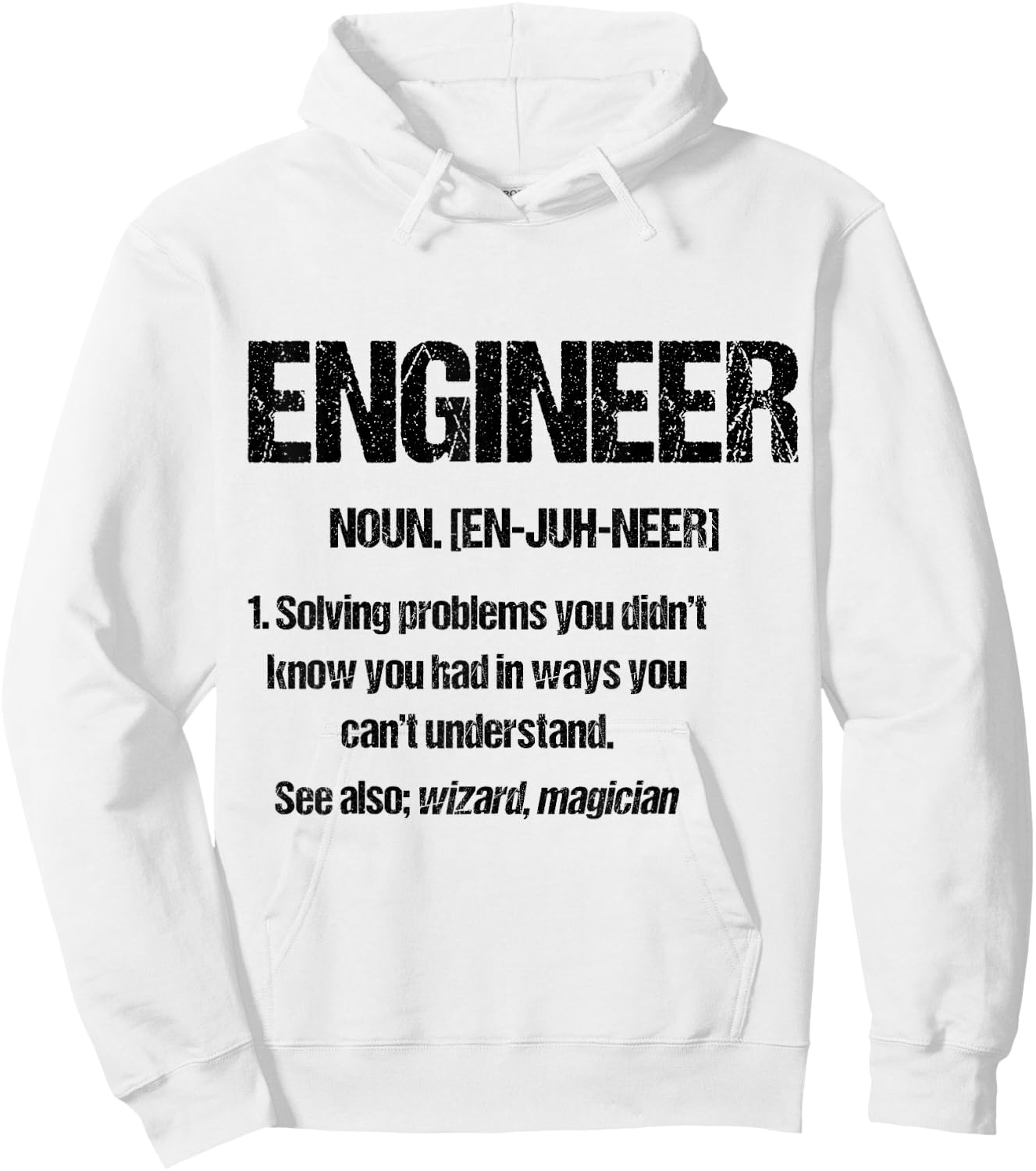 Funny engineering shirt Engineer Definition Hoodie - Hoodie | White