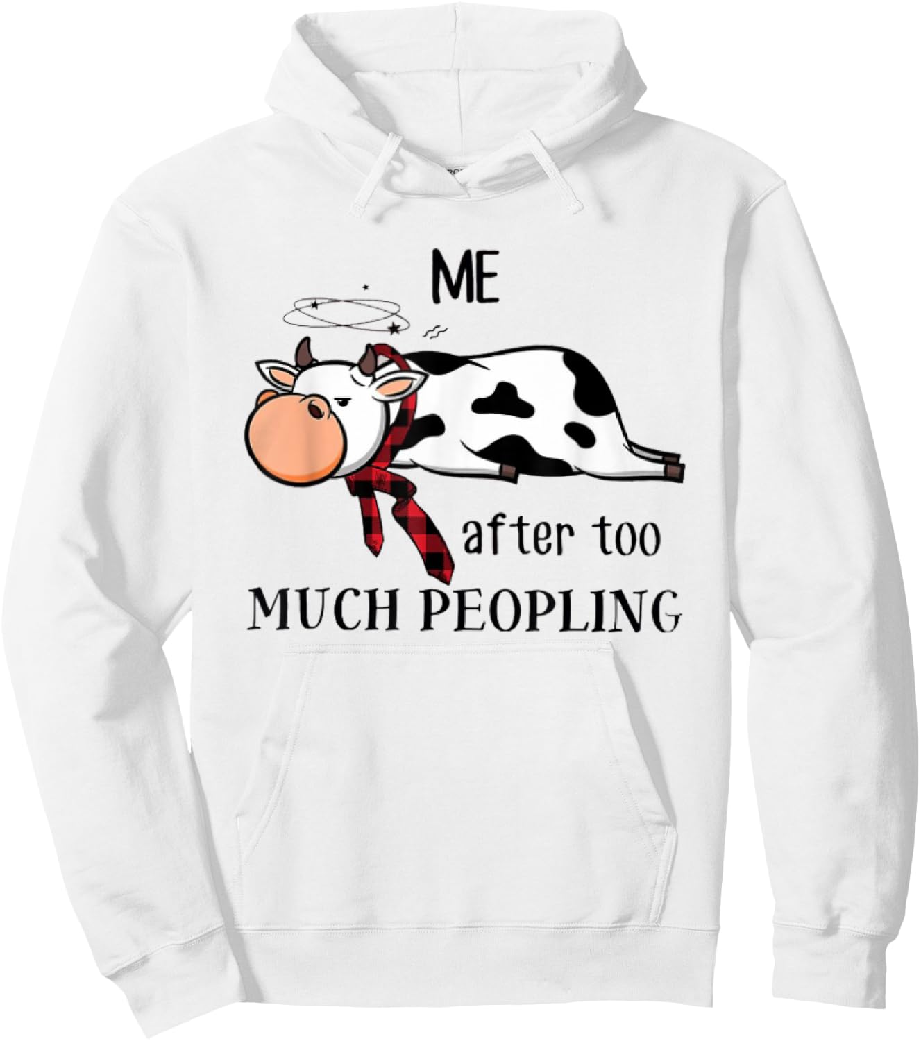 Funny Cow too much peopling for cow lover Classic Hoodie - Hoodie | White