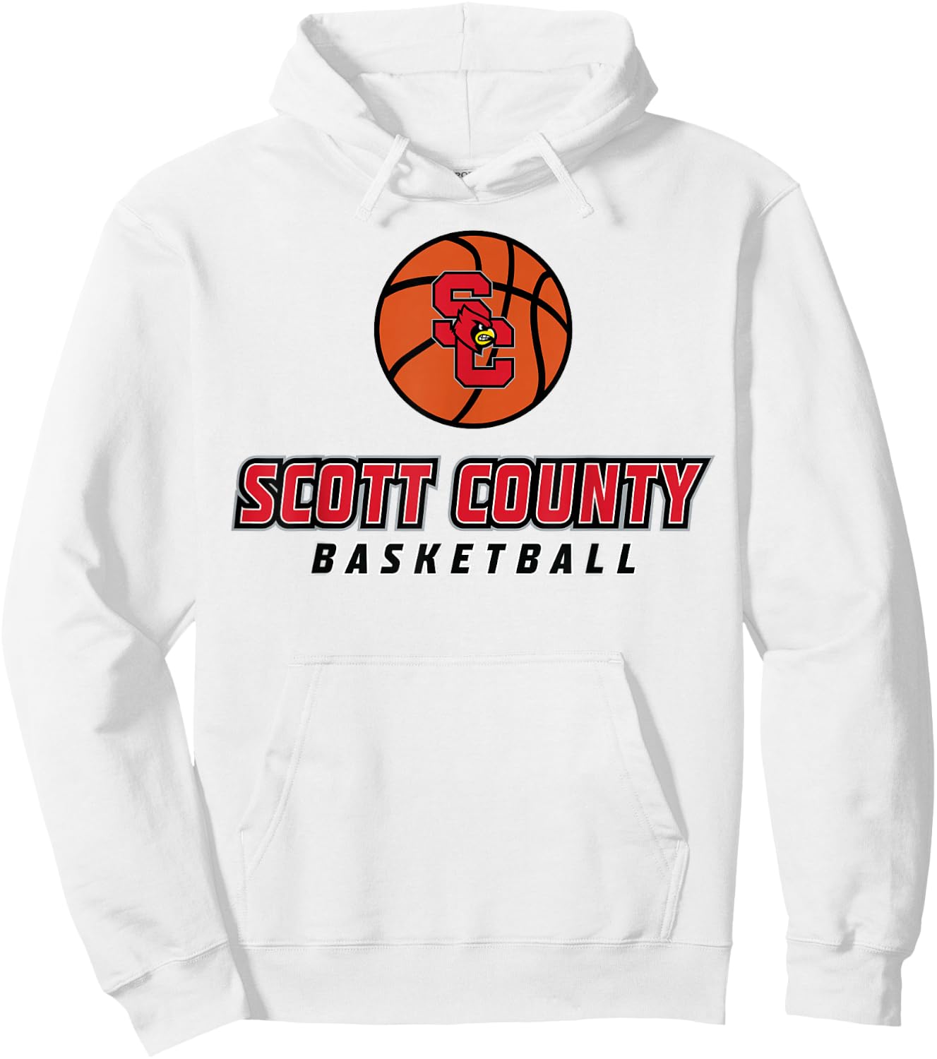 Scott County High School Cardinals Basketball Hoodie - Hoodie | White