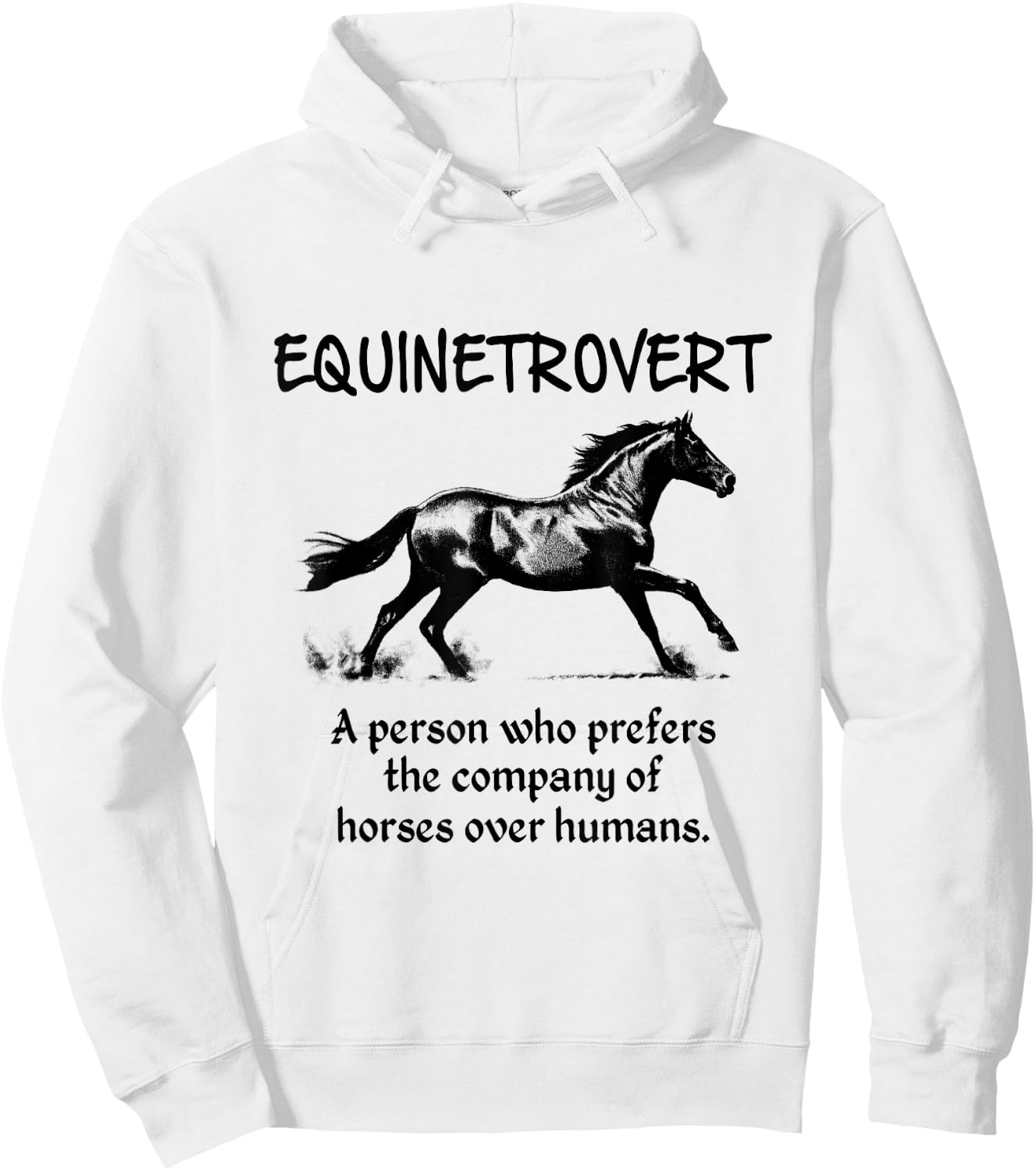 Equinetrovert Funny Horse For Horse Lover Hoodie - Hoodie | White