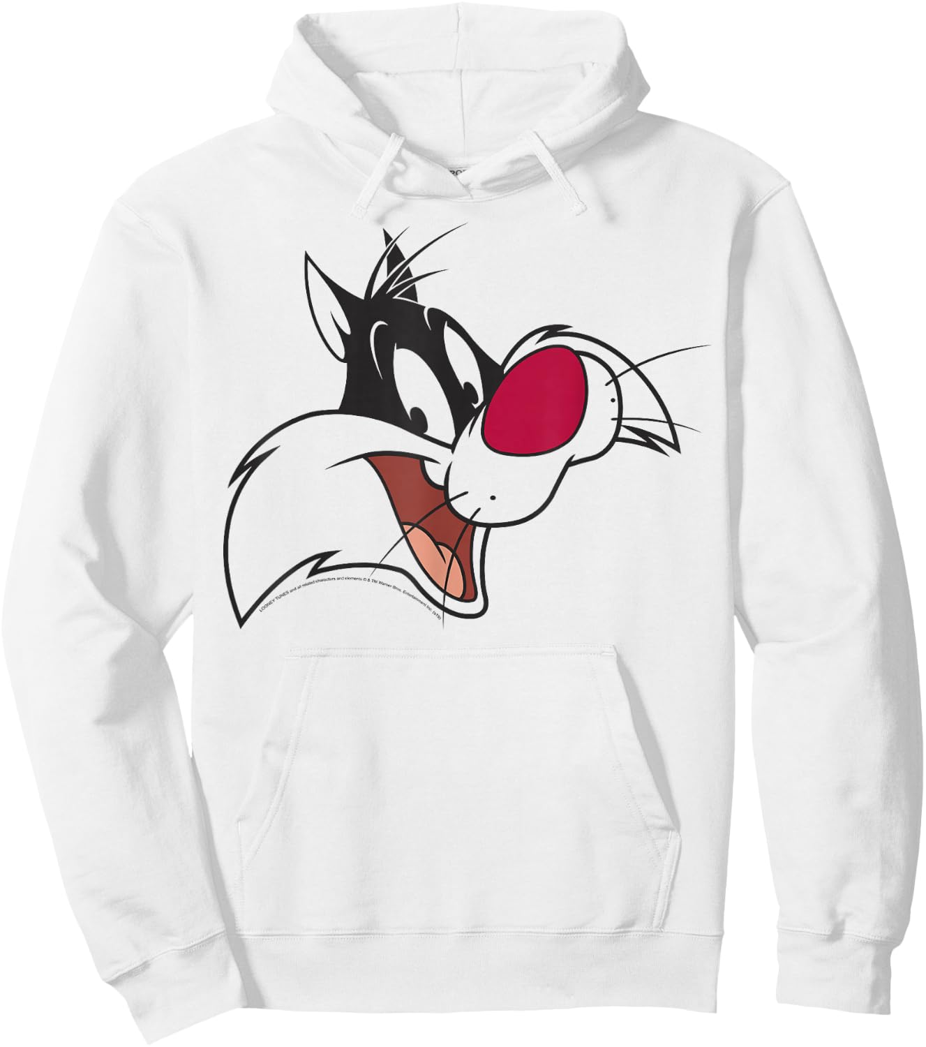 Looney Tunes Sylvester Face Portrait Hoodie - Hoodie | White
