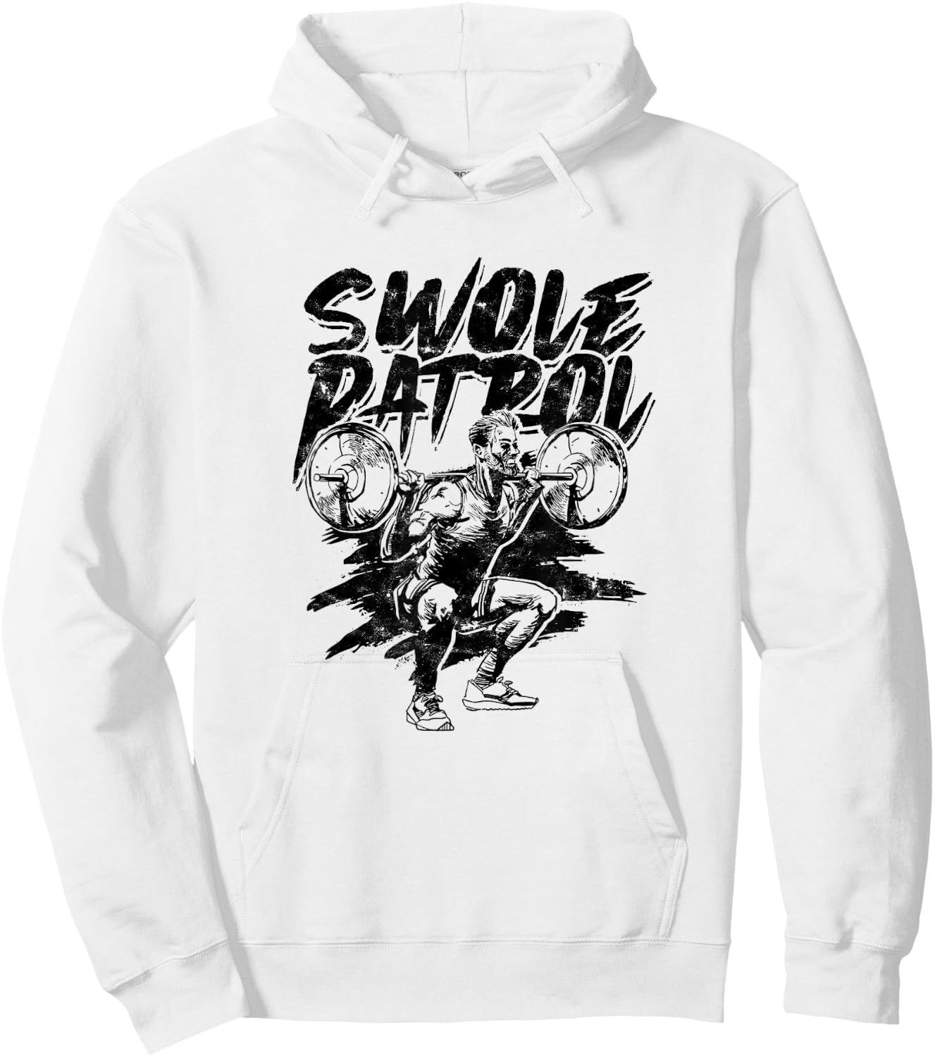 Swole Patrol – Gym bodybuilder training, weight gain Hoodie - Hoodie | White