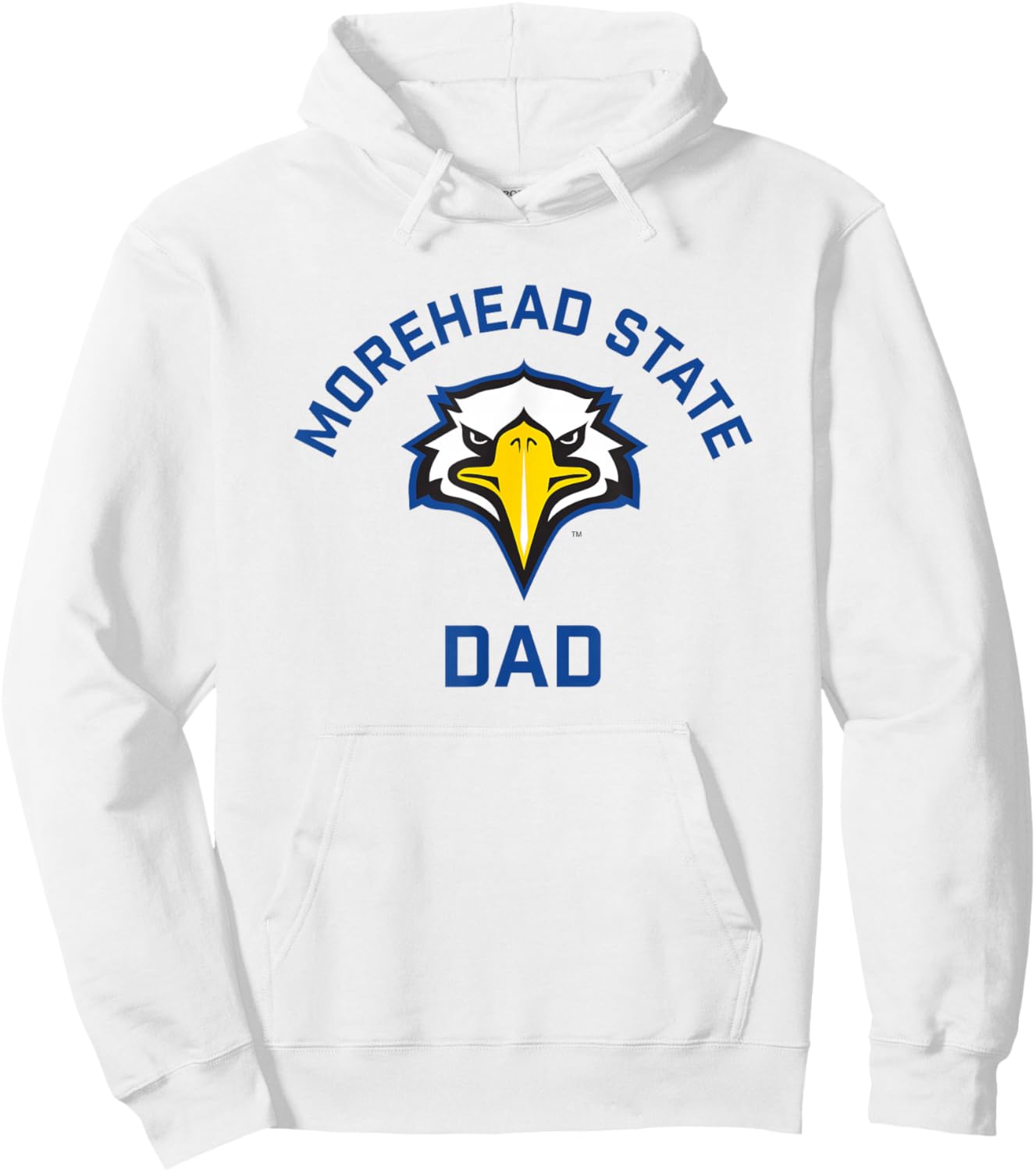 Morehead State University Eagles Arched Dad Hoodie - Hoodie | White