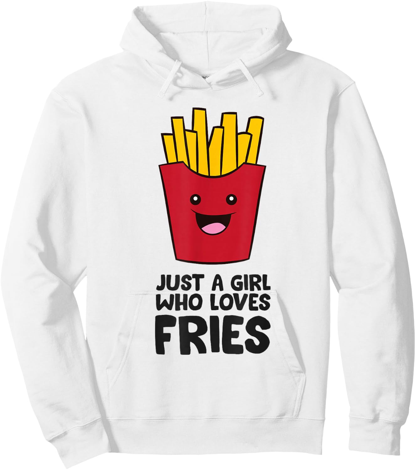 Just A Girl Who Loves French Fries Pommes Frites Hoodie - Hoodie | White
