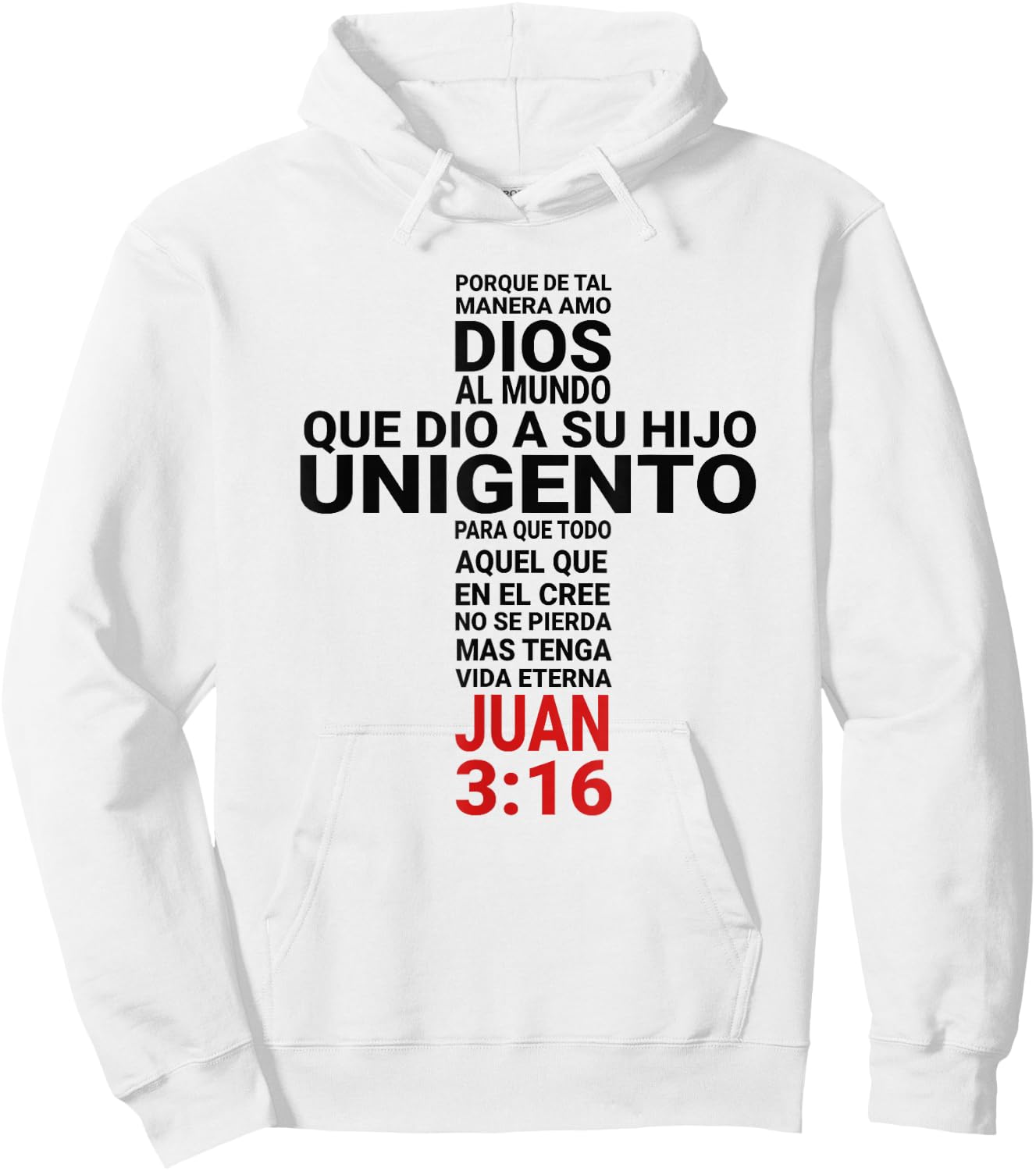 Playera Camisa Juan 3:16 John Hoodie - Hoodie | White
