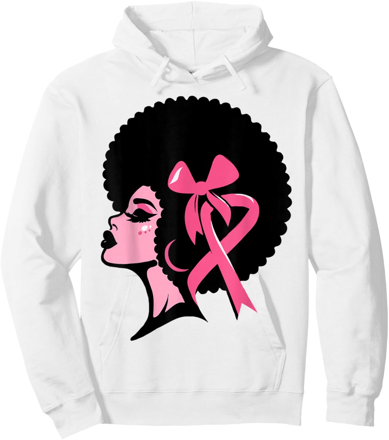 Breast Cancer Black African American Women Support Pink Hoodie - Hoodie | White