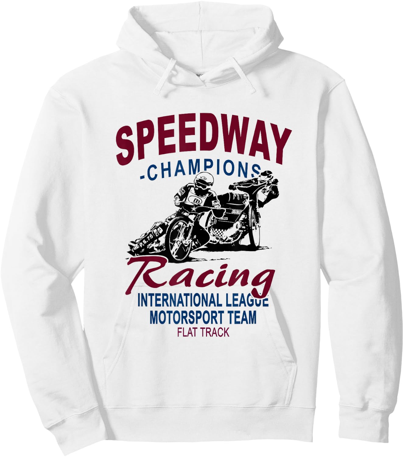 Speedway Railway Motorcycle Racing Hoodie - Hoodie | White
