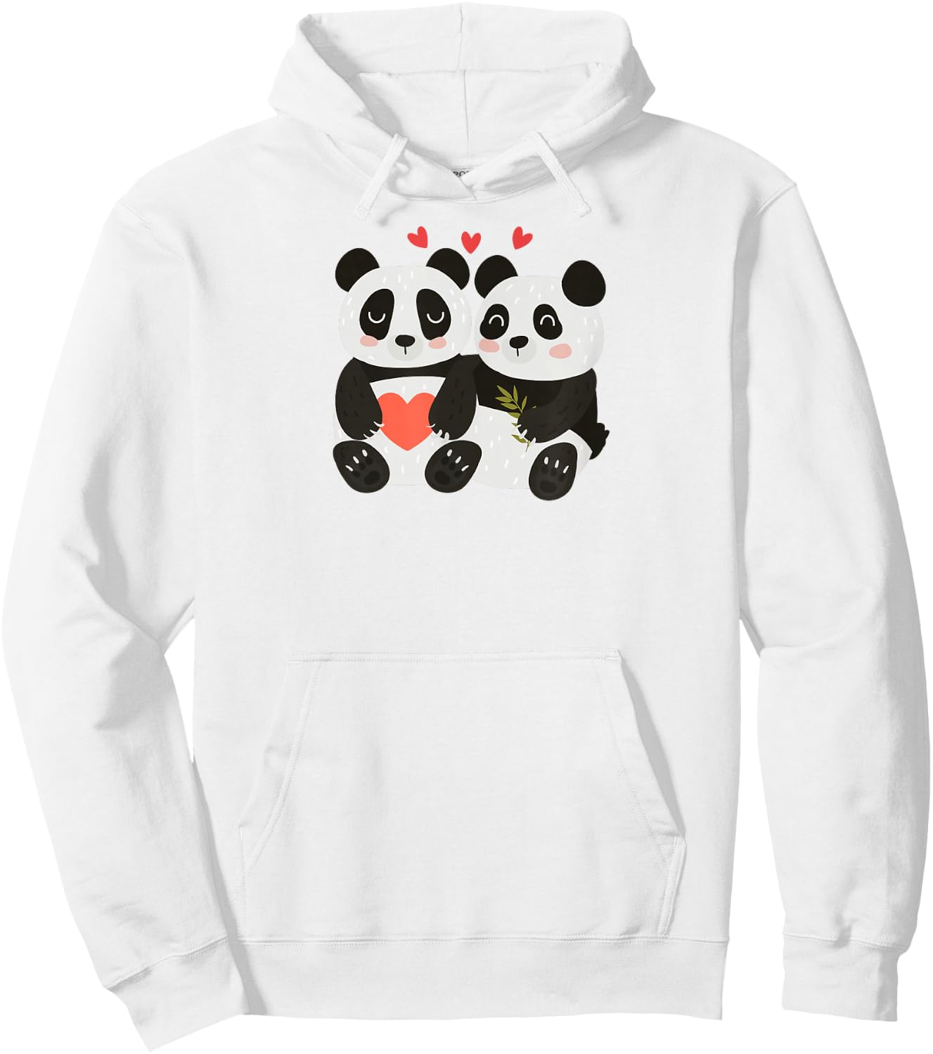 Panda Couples Gift Wedding Anniversary Valentine's Day Him Her Hoodie - Hoodie | White