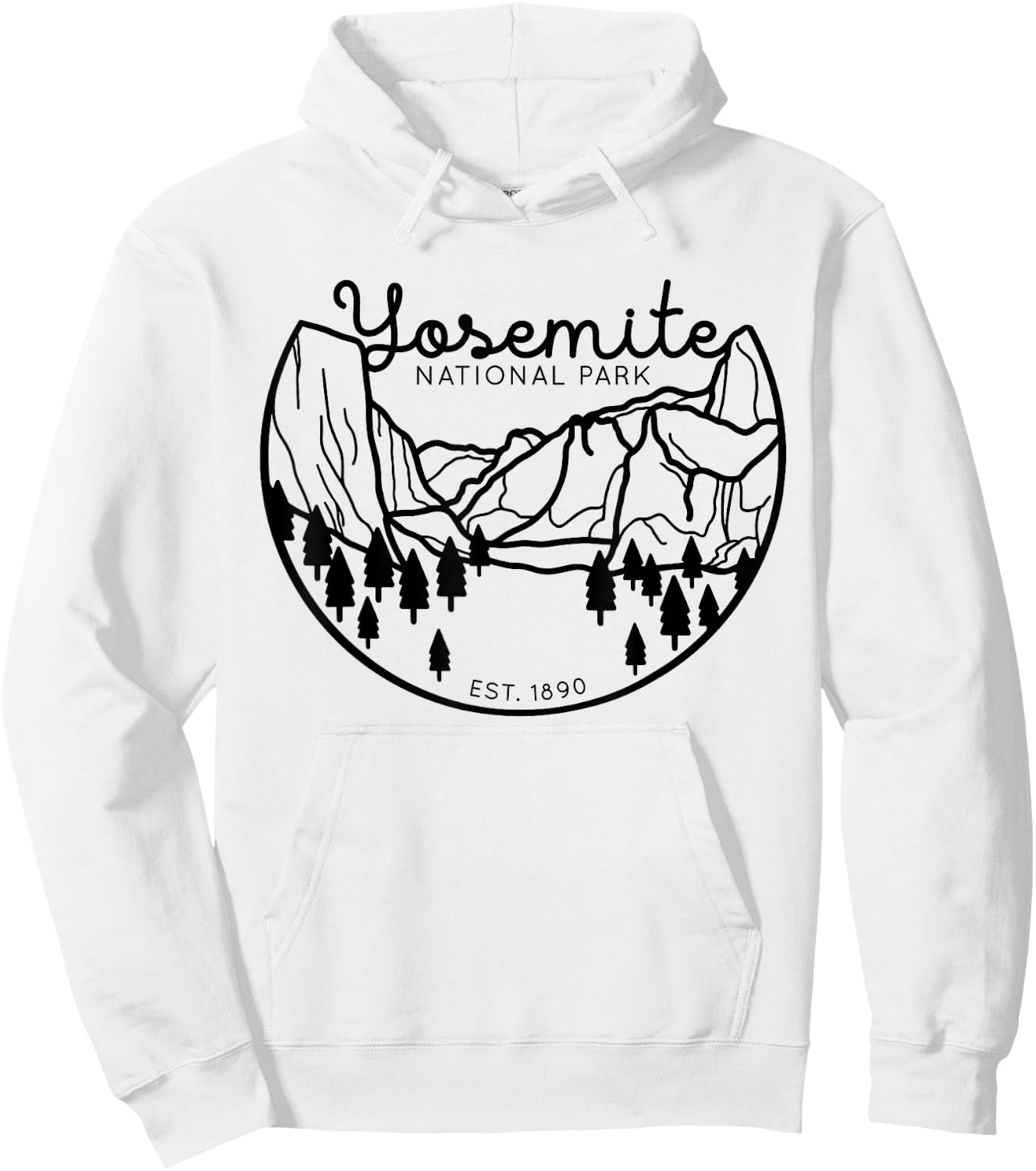 Yosemite National Park 1890 California Sierra Nevada Hoodie - Hoodie | White