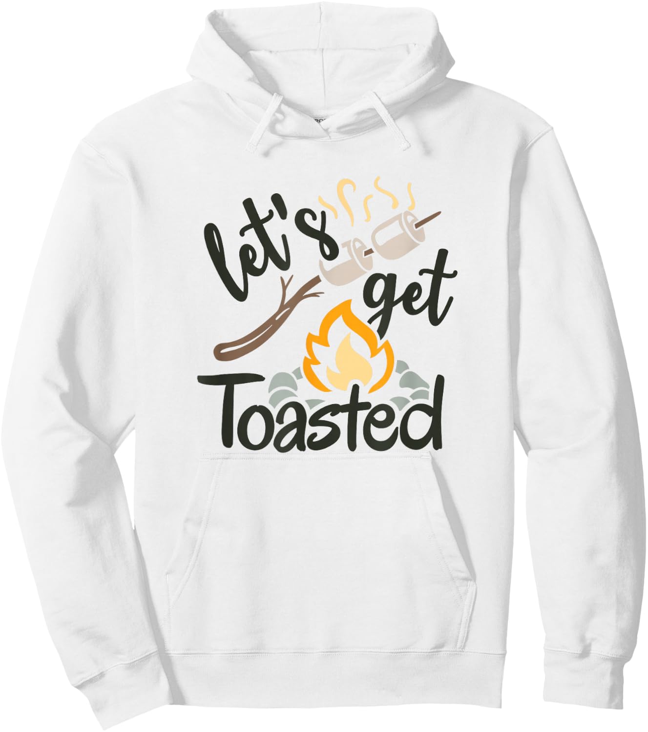 Let's Get Toasted Camping and Hiking Hoodie - Hoodie | White