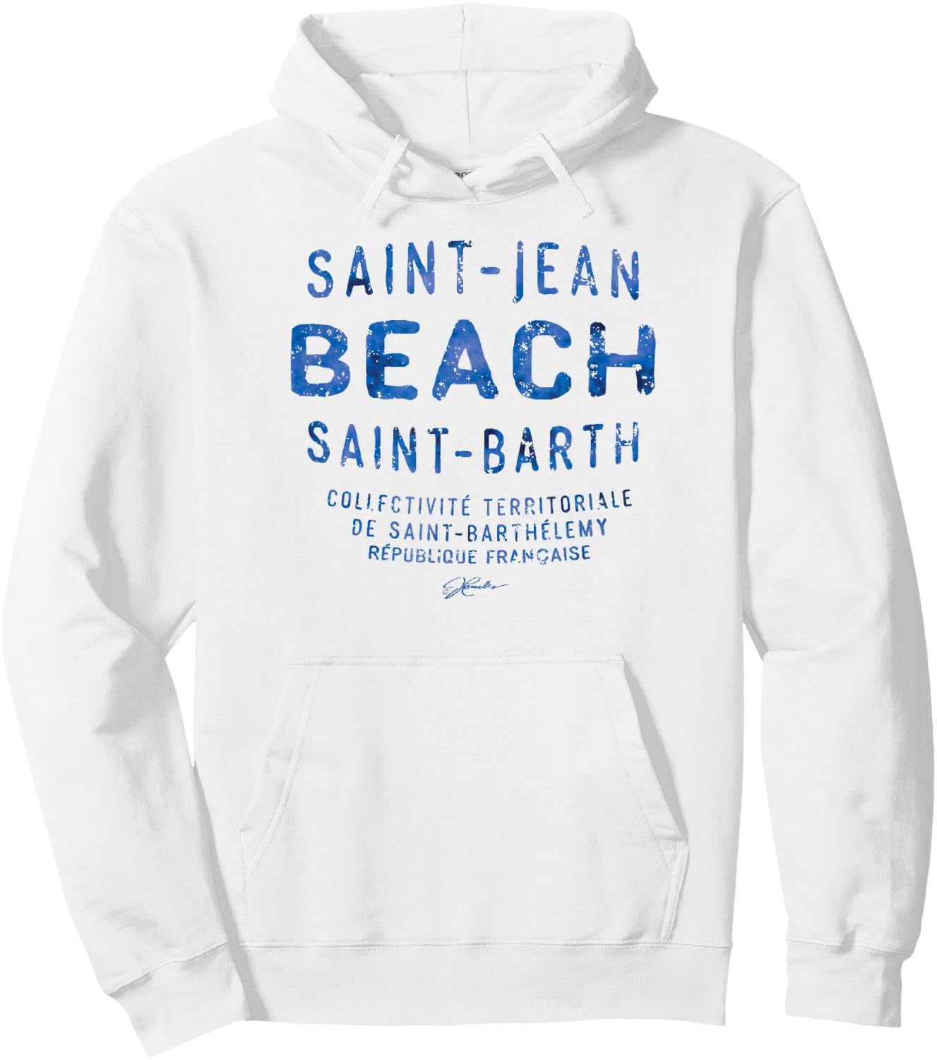 JCombs: Saint Barth, Saint-Jean Beach Hoodie - Hoodie | White