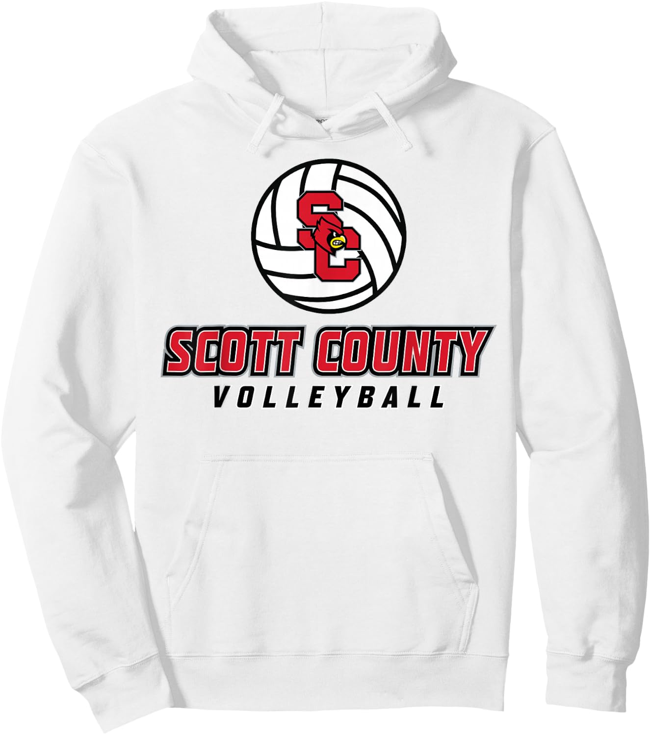 Scott County High School Cardinals Volleyball Hoodie - Hoodie | White