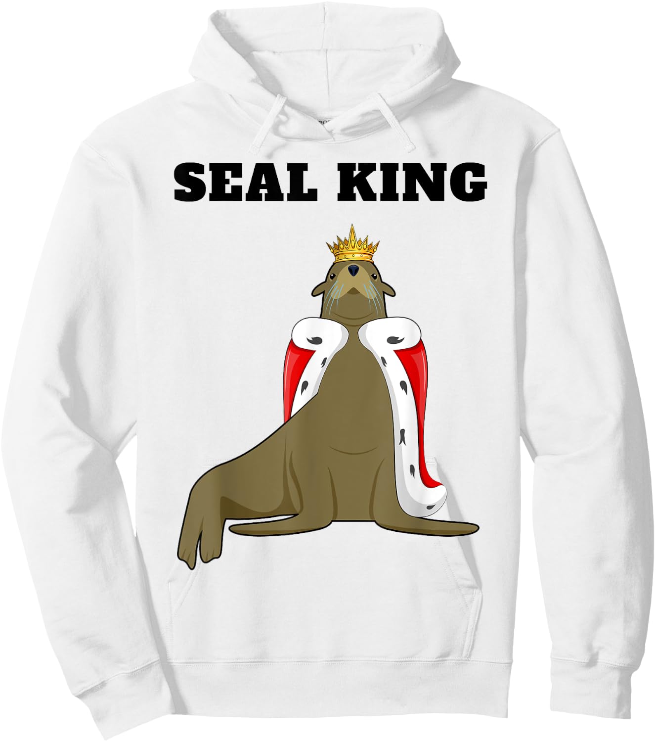 Seal King | Boys Seal Lover | Seal Hoodie - Hoodie | White