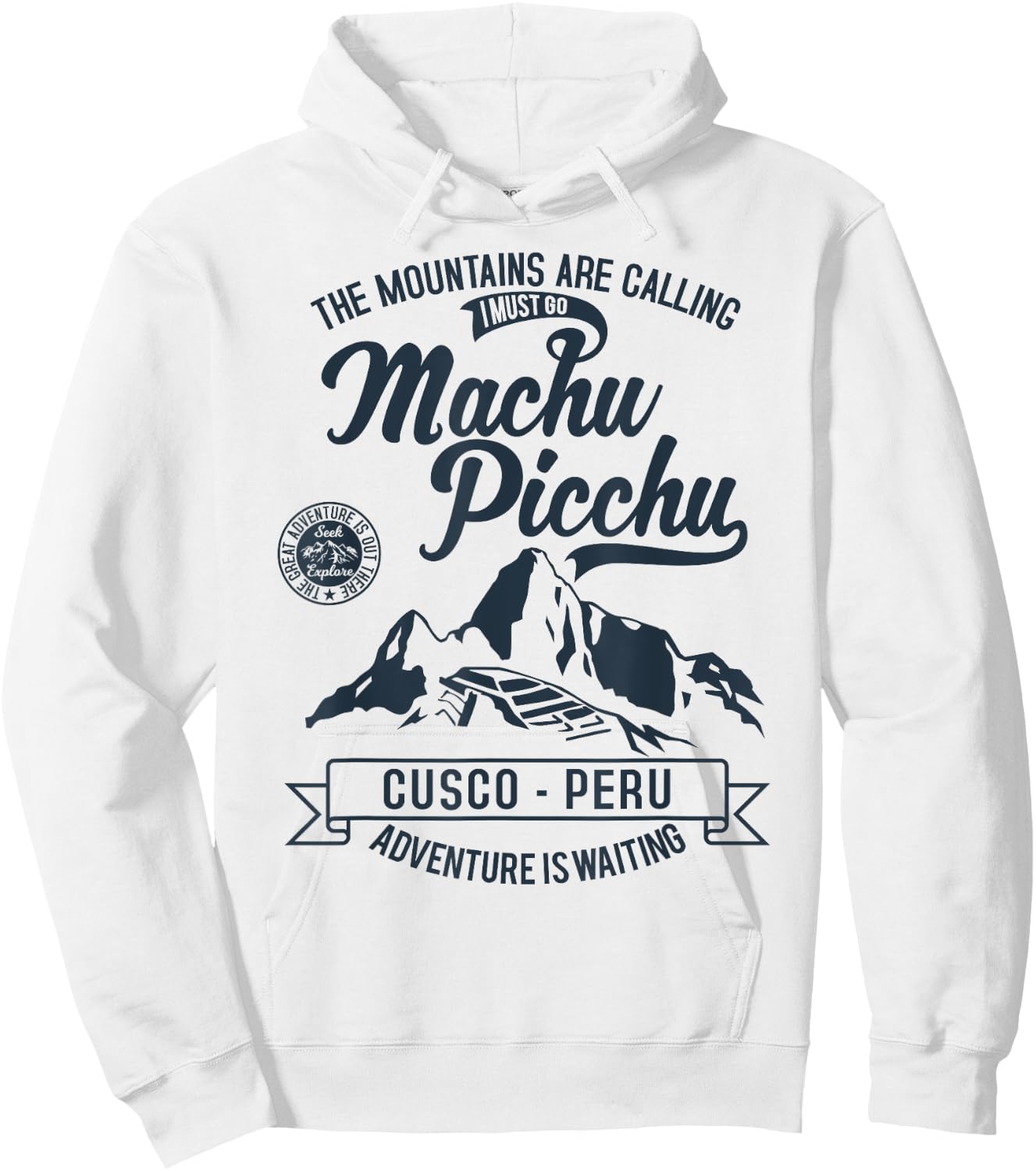 Peru Cusco Machu Picchu - Llama Jersey Souvenir Hoodie - Hoodie | White