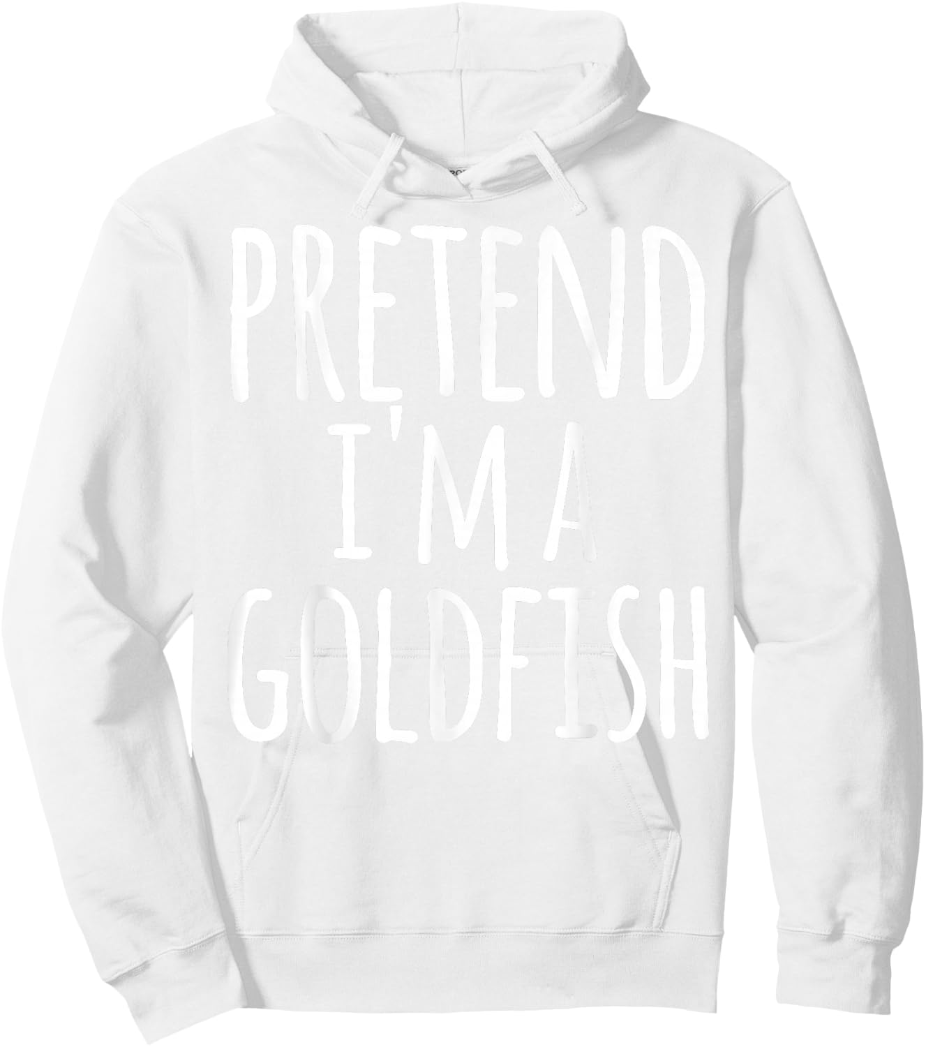 Funny Easy Lazy Halloween PRETEND I'M A GOLDFISH Costume Hoodie - Hoodie | White