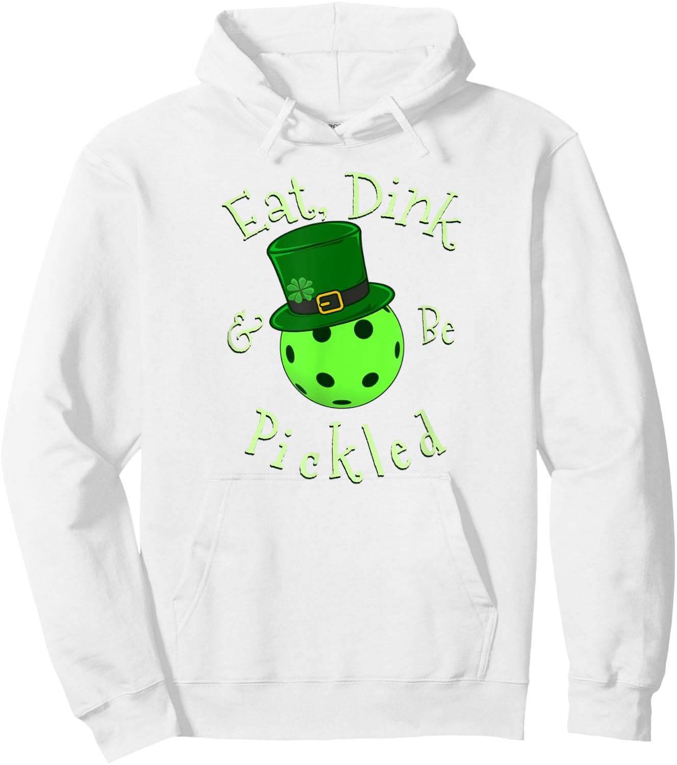 St Patricks Day Pickleball Hoodie - Hoodie | White