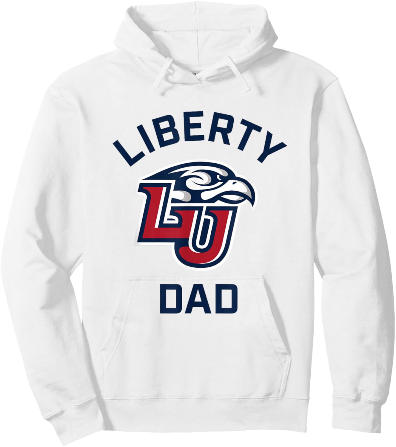 Liberty University Flames Arched Dad Hoodie - Hoodie | White