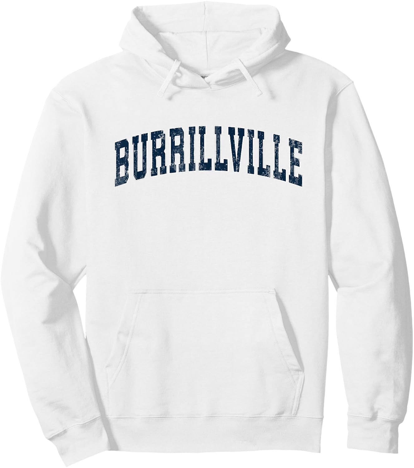 Burrillville Rhode Island RI Vintage Sports Design Navy Desi Hoodie - Hoodie | White