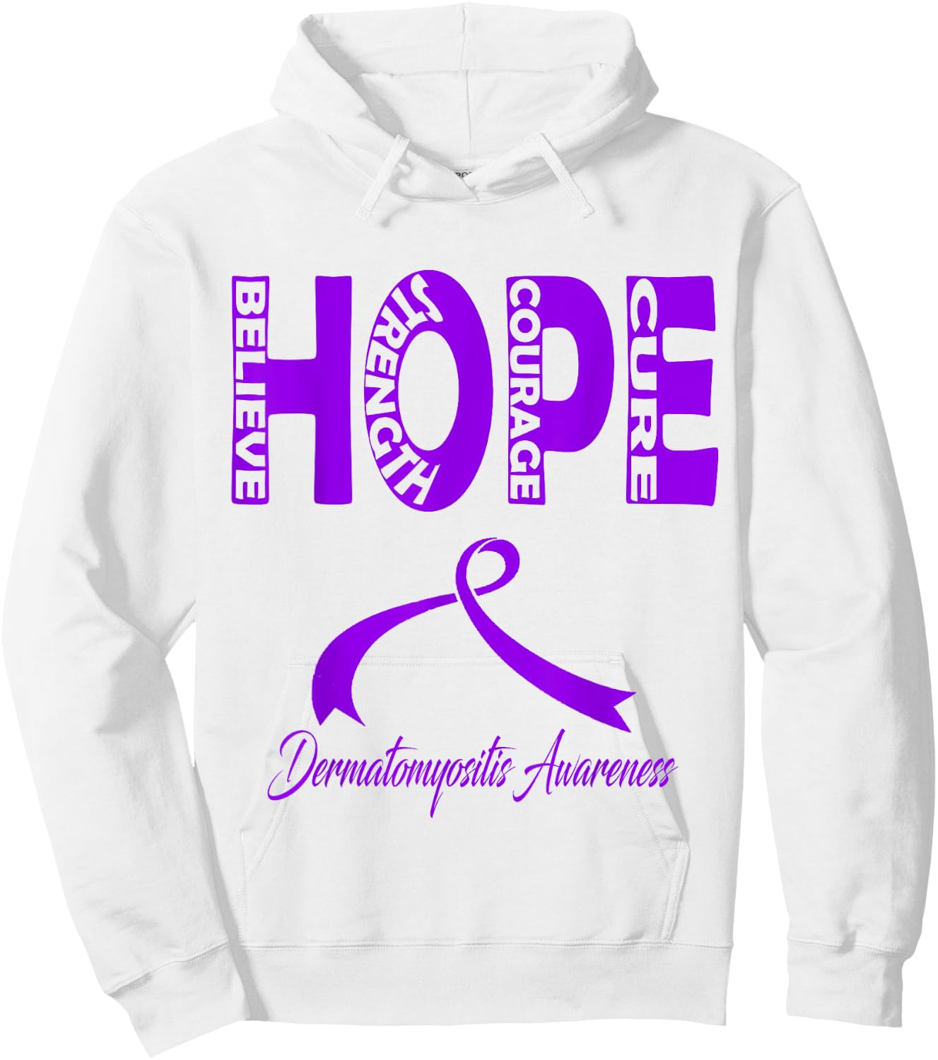 Dermatomyositis Awareness Hoodie - Hoodie | White