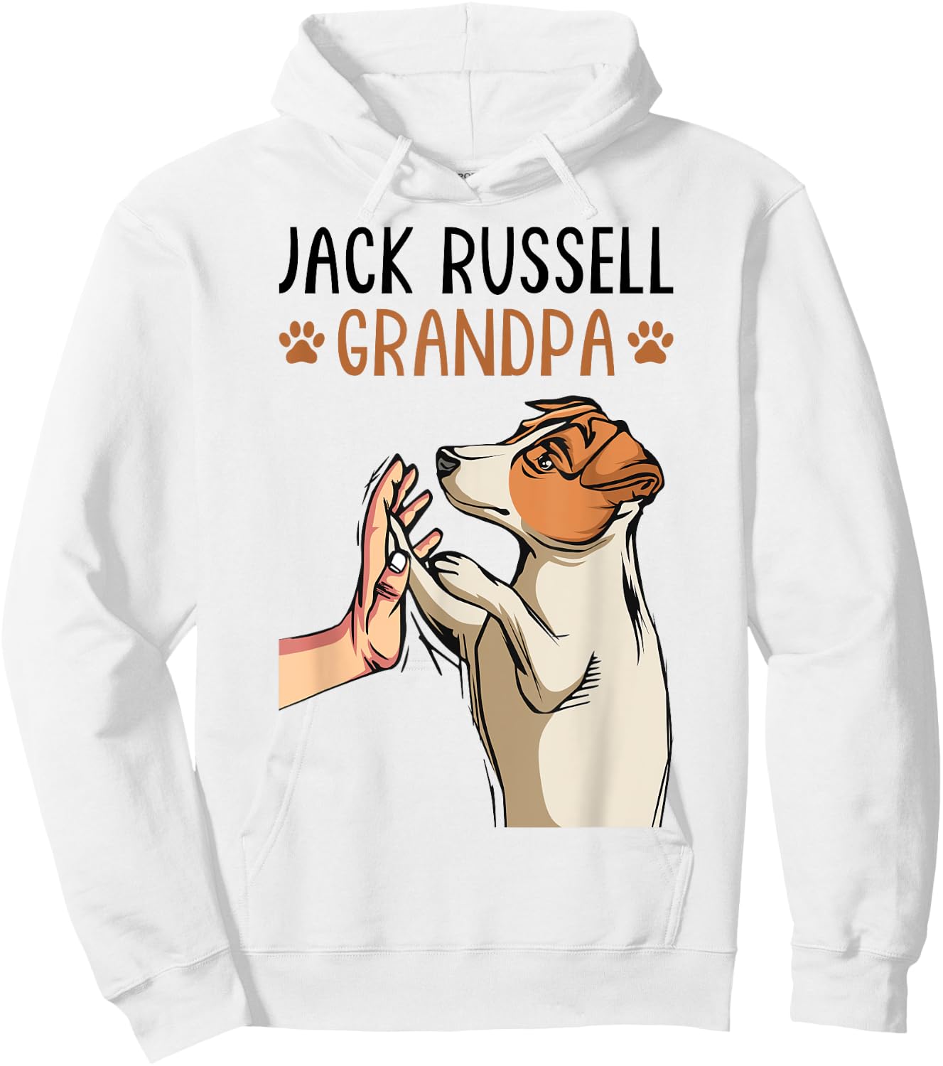 Jack Russell Terrier Grandpa Dog Grandpa Funny Men Hoodie - Hoodie | White
