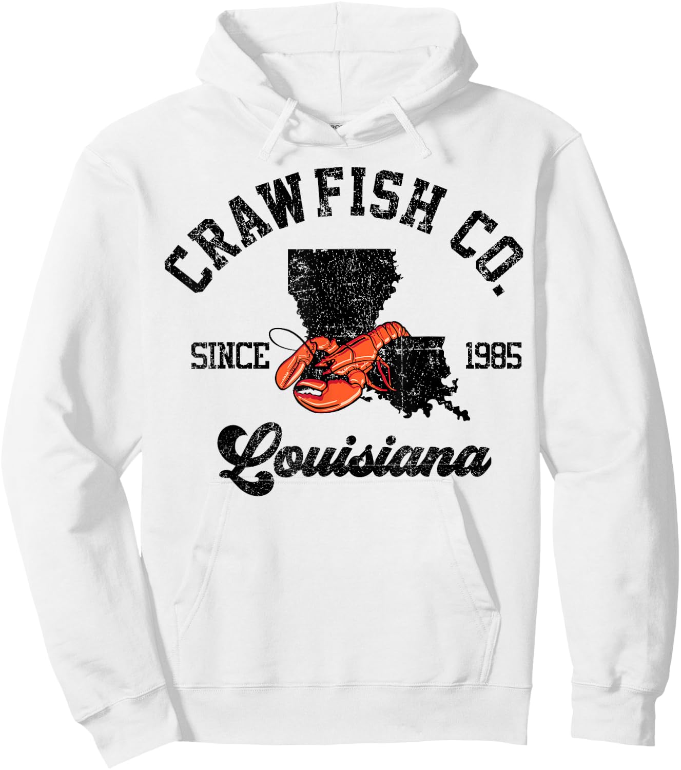 Crawfish Co Cajun Seafood Festival Vintage Cooking Gift Hoodie - Hoodie | White
