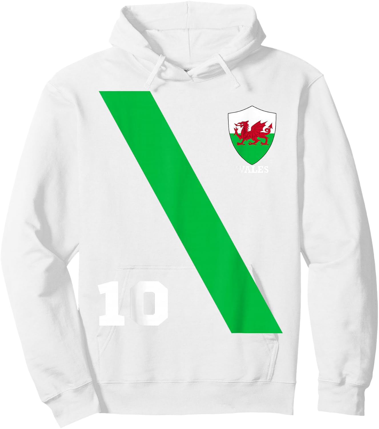 Wales Soccer Football 2020 European Tournament Fan Hoodie - Hoodie | White