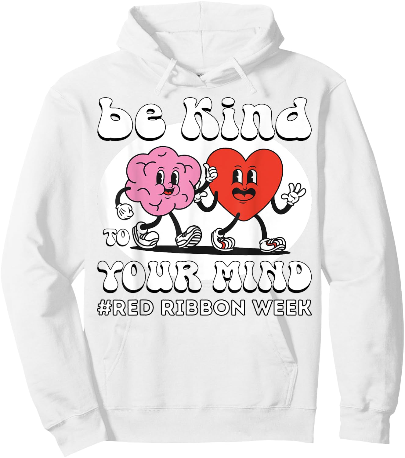 Red Ribbon Week - Be Kind To Your Mind Kids Boys Girls Hoodie - Hoodie | White