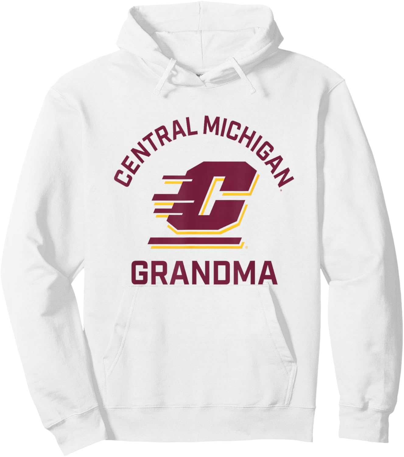 Central Michigan University CMU Chippewas Arched Grandma Hoodie - Hoodie | White
