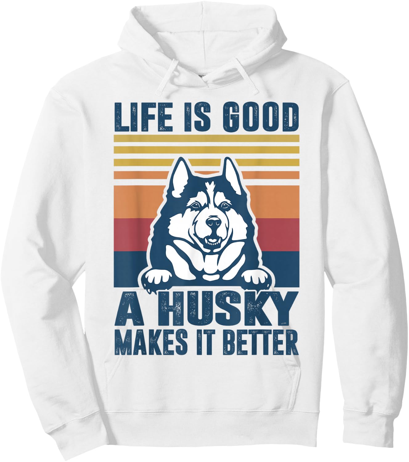 Siberian Husky Gifts Men Husky Dog Dad Dog Mom Hoodie - Hoodie | White