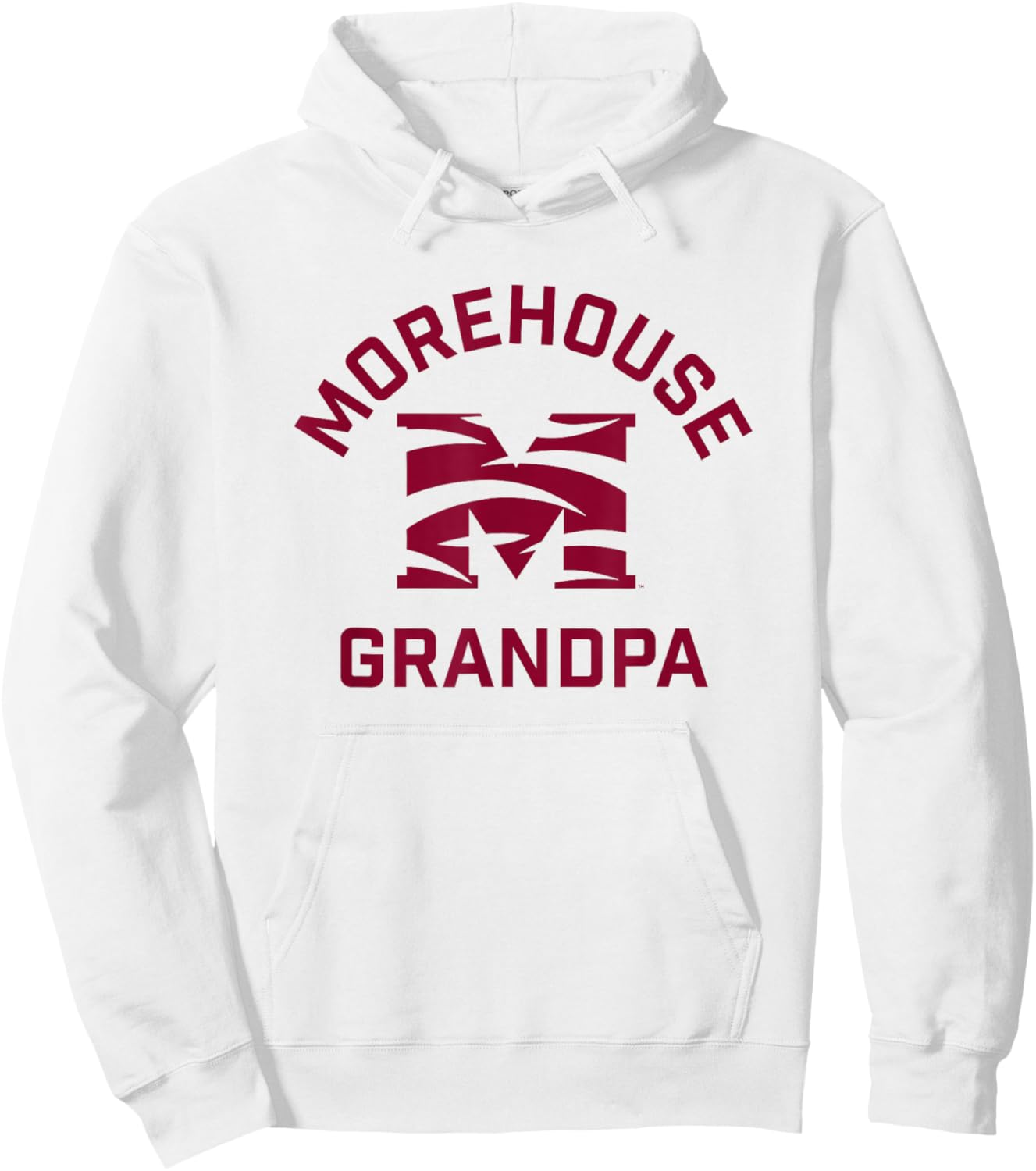 Morehouse College Maroon Tigers Arched Grandpa Hoodie - Hoodie | White