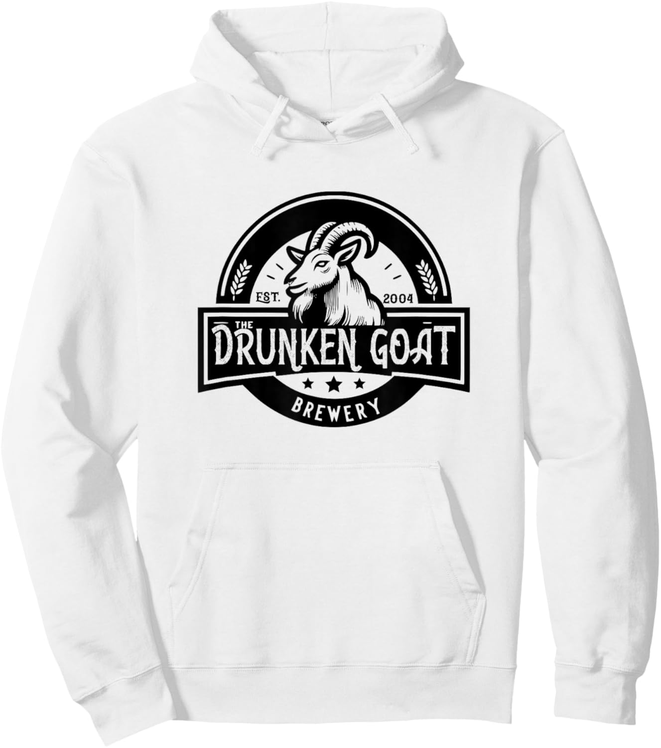 The Drunken Goat Brewery Novelty Hoodie - Hoodie | White