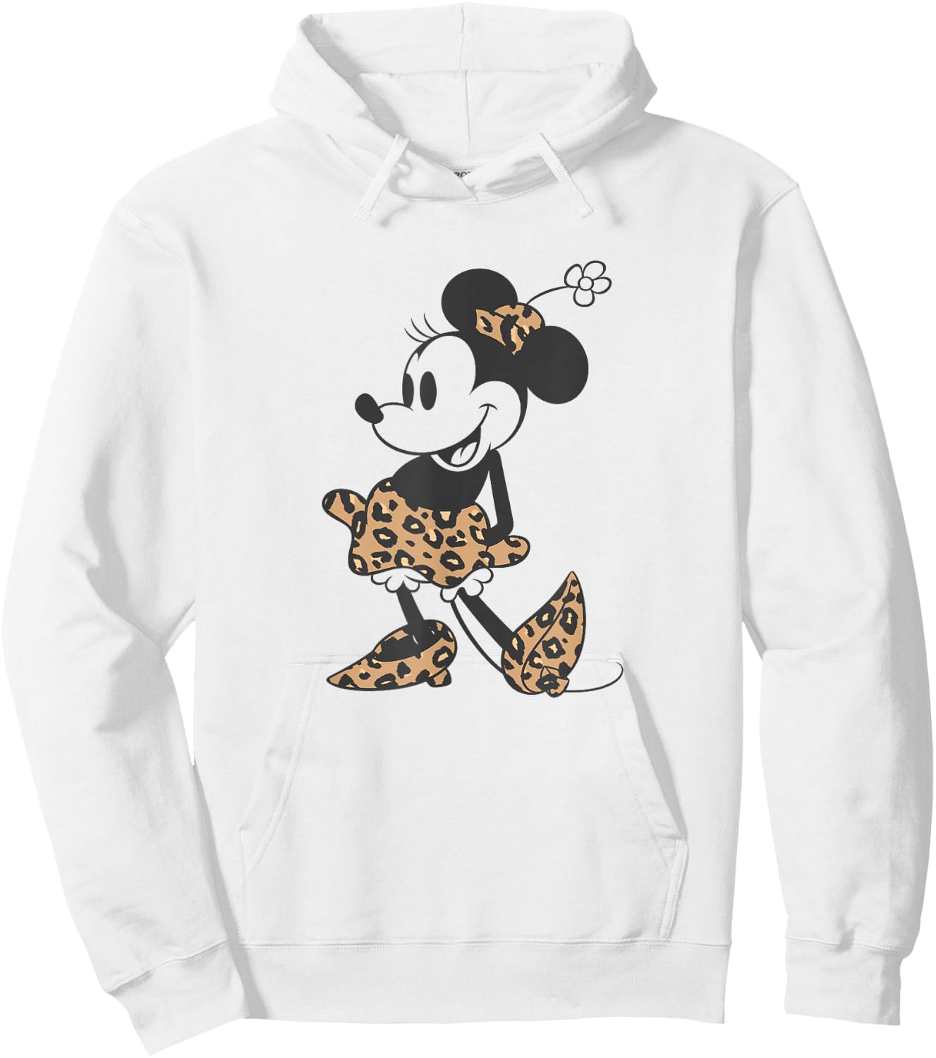 Disney Minnie Mouse Cheetah Print Outfit Small Hoodie - Hoodie | White