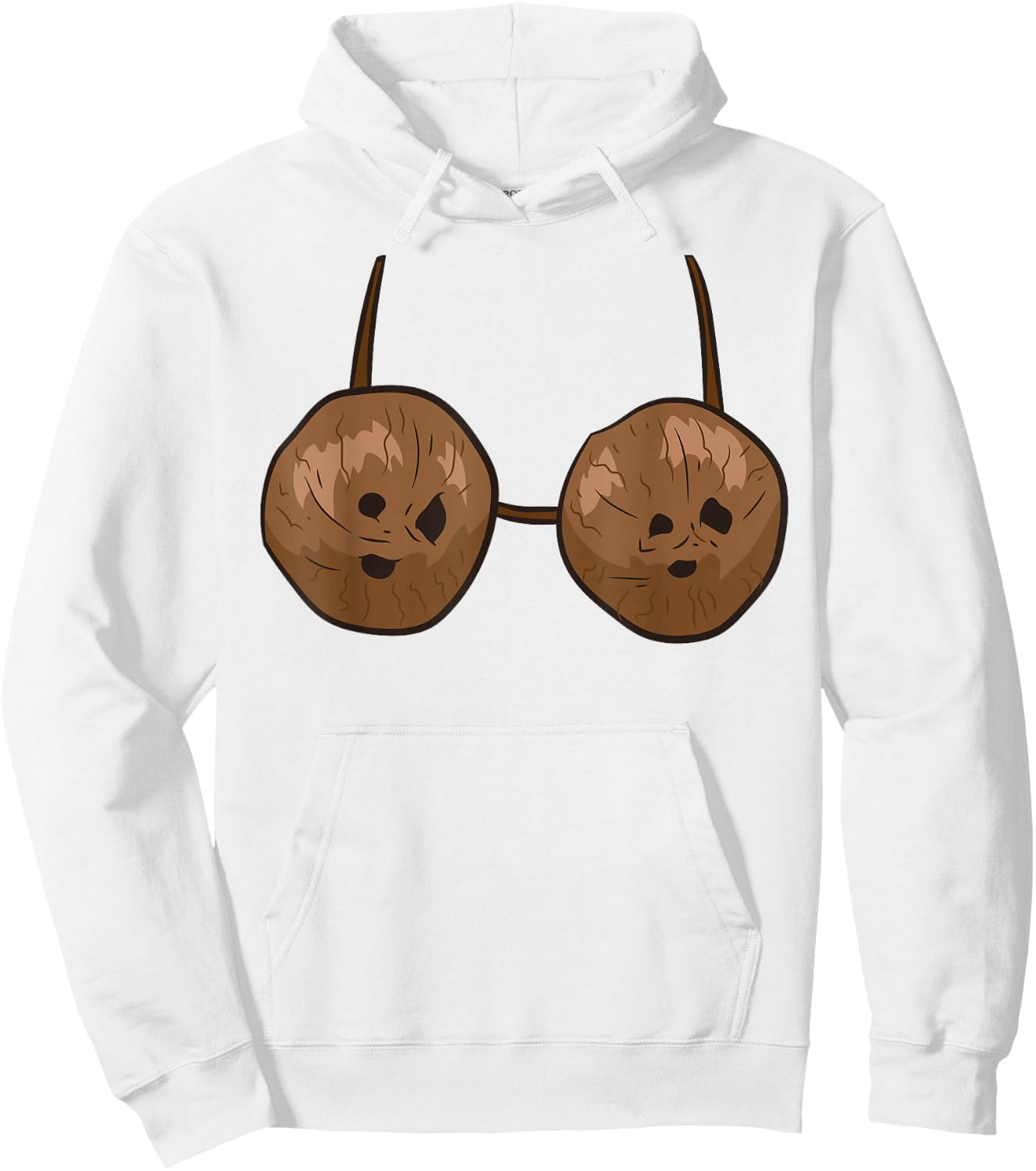 Funny Coconut Summer Coconuts Bra Funny Halloween Costume Women Hoodie - Hoodie | White